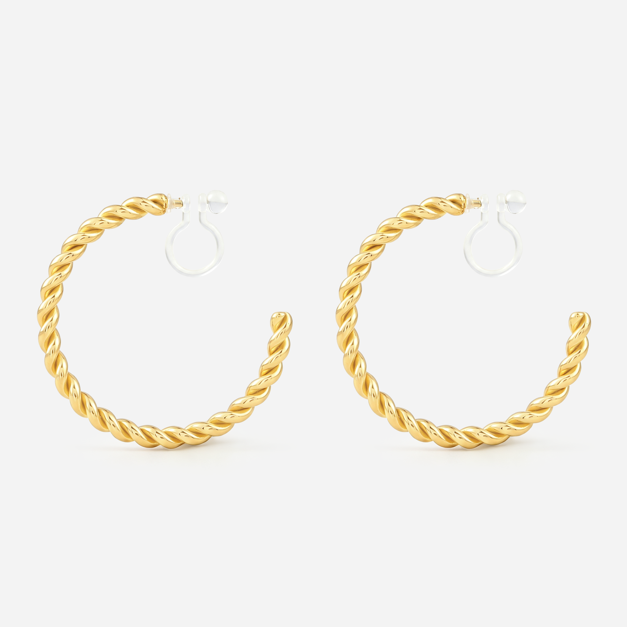 Large Spiral Hoop Clip-On Earrings by SOMIY
