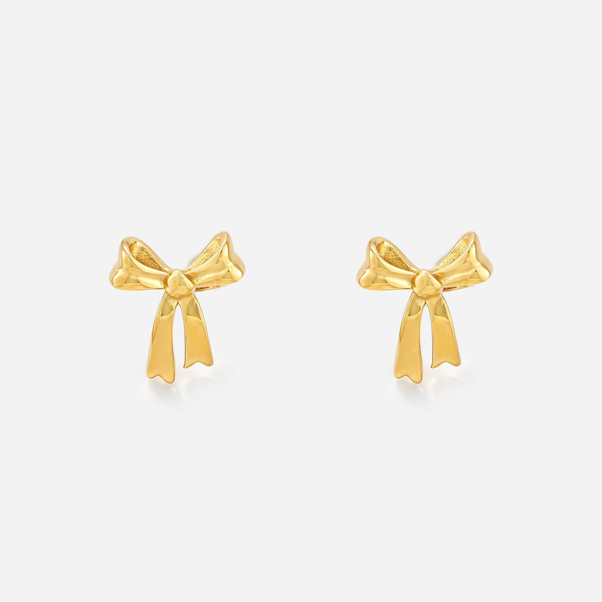Ribbon Bow Clip-On Stud Earrings