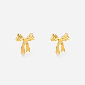 Ribbon Bow Clip-On Stud Earrings