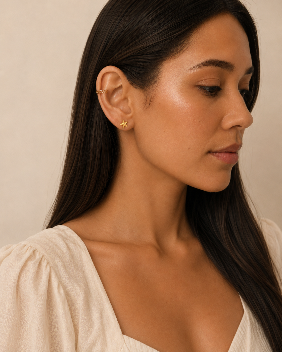 Starfish Clip-On Stud Earrings