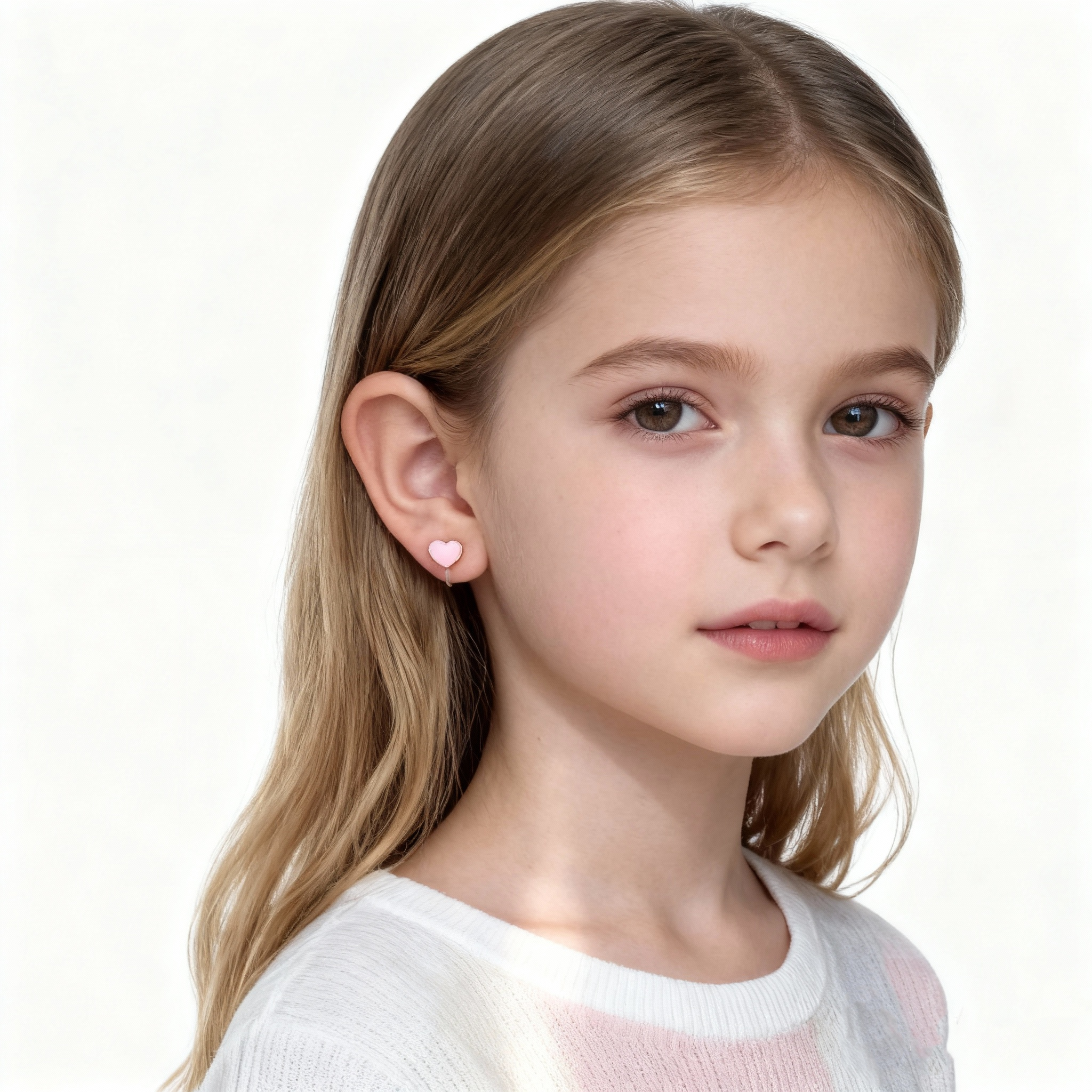 Pink Heart Cutie Clip On Earrings