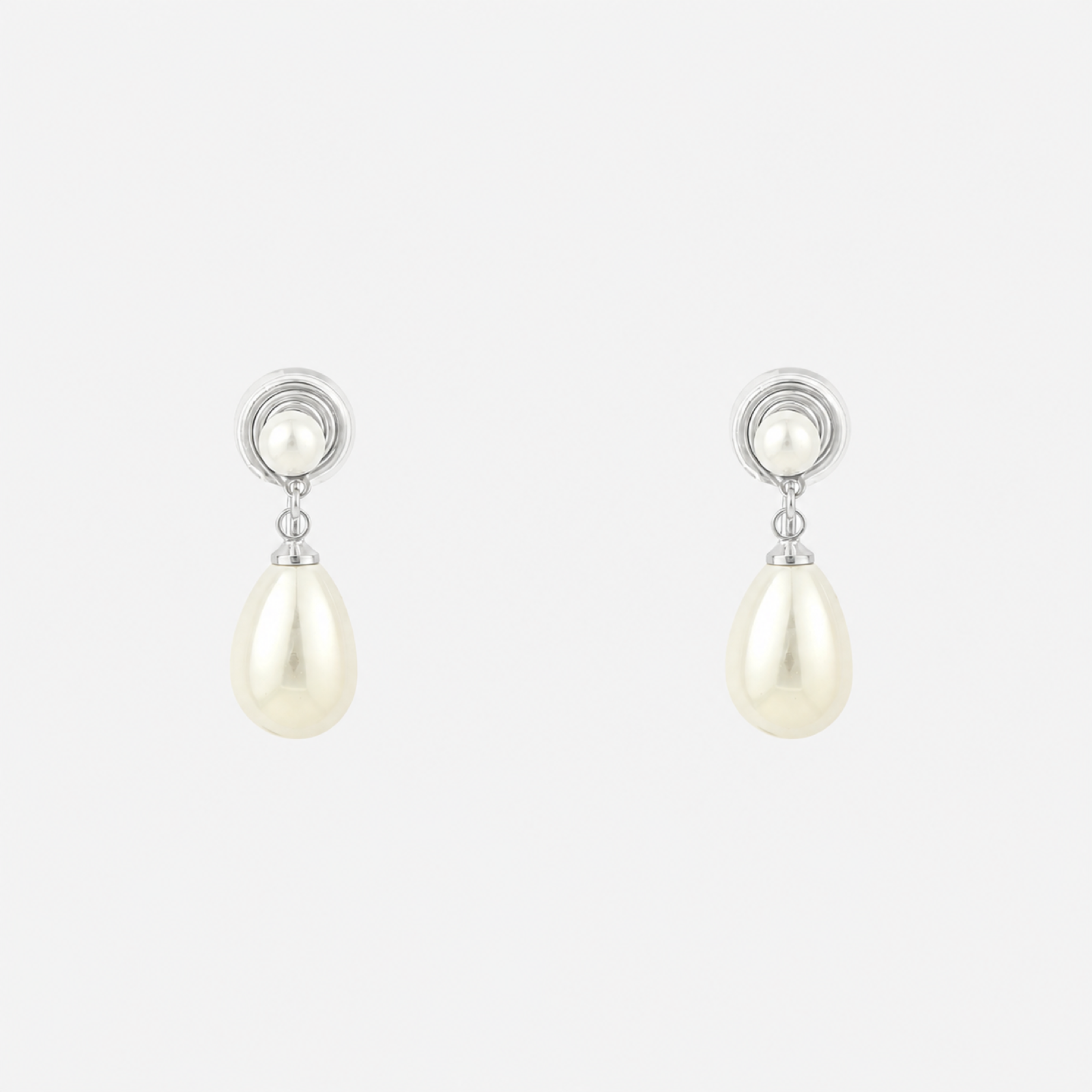 Classic Pearl Clip-On Drop Earrings