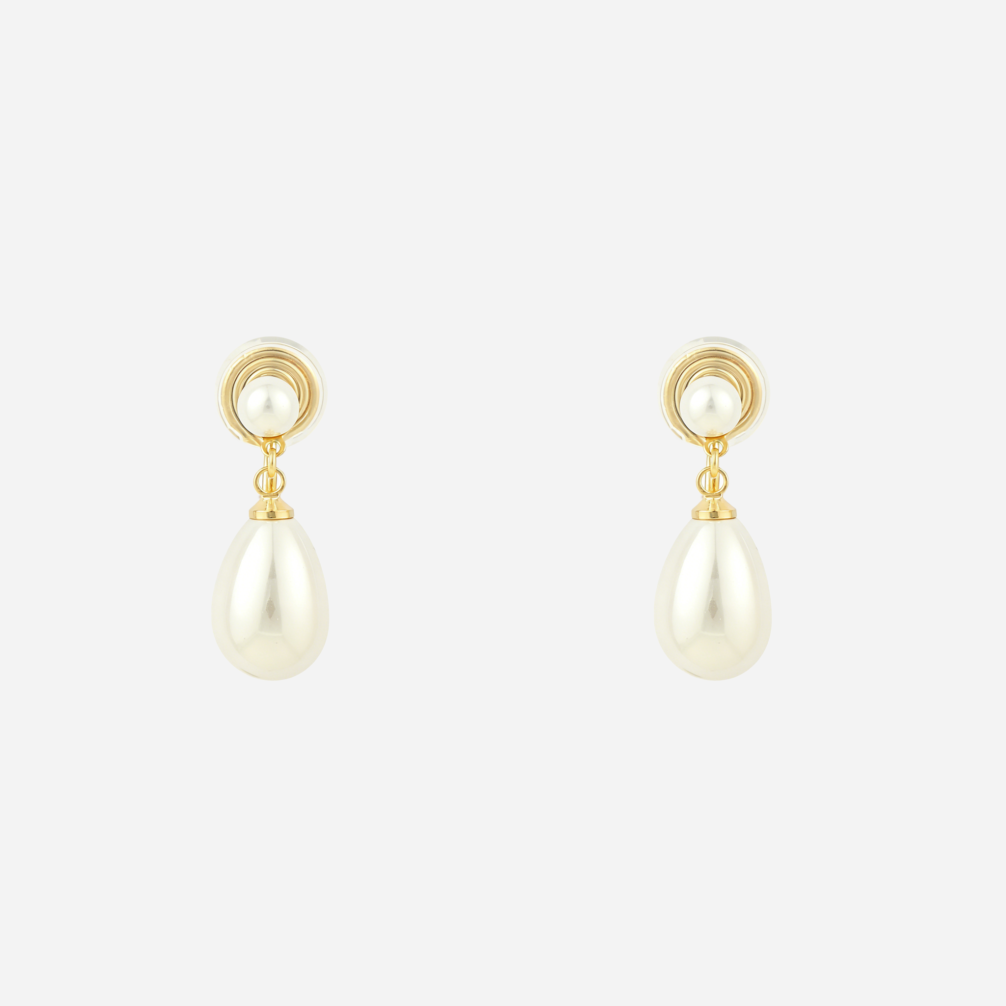 Classic Pearl Clip-On Drop Earrings