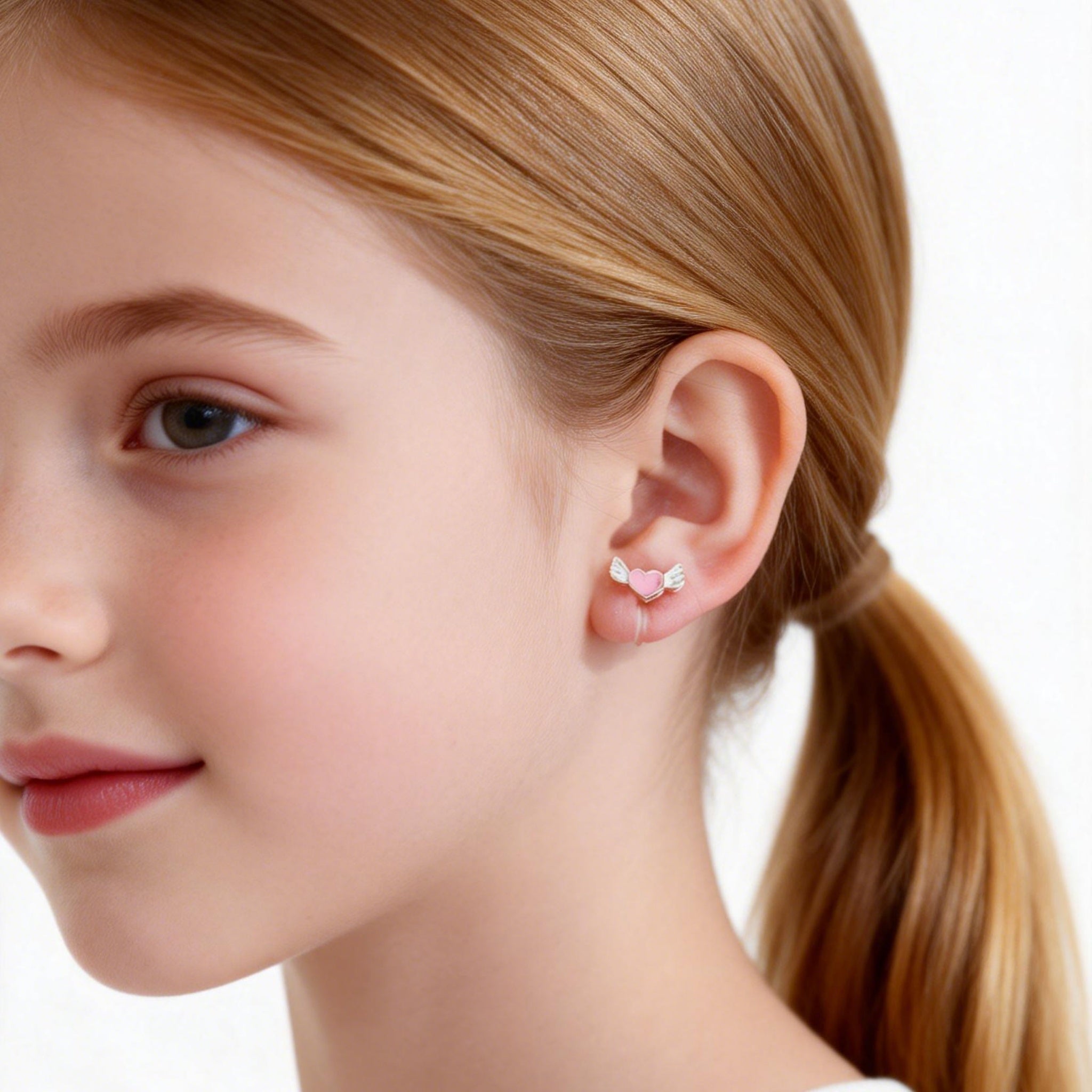 Cute Wings of Love Clip-On Earrings for Girls