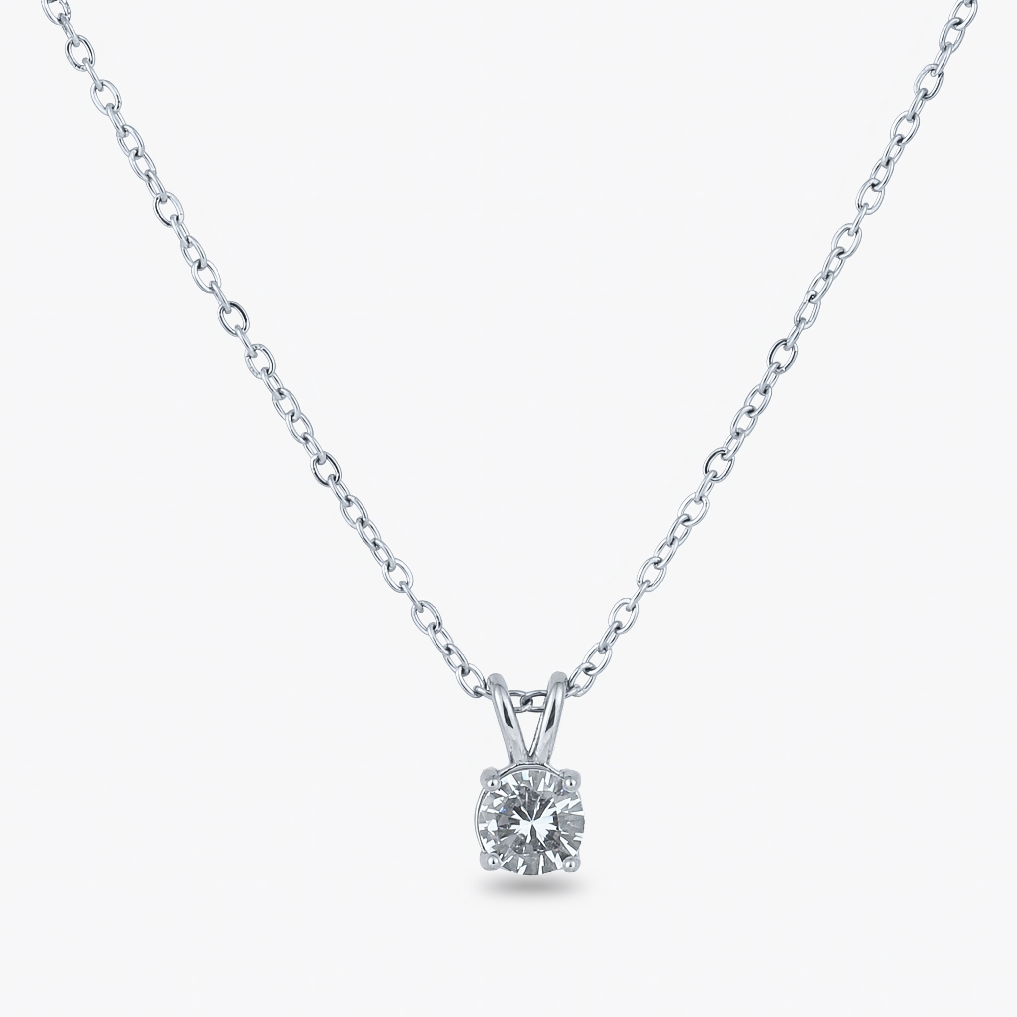 Classic Four-Prong Zirconia Necklace
