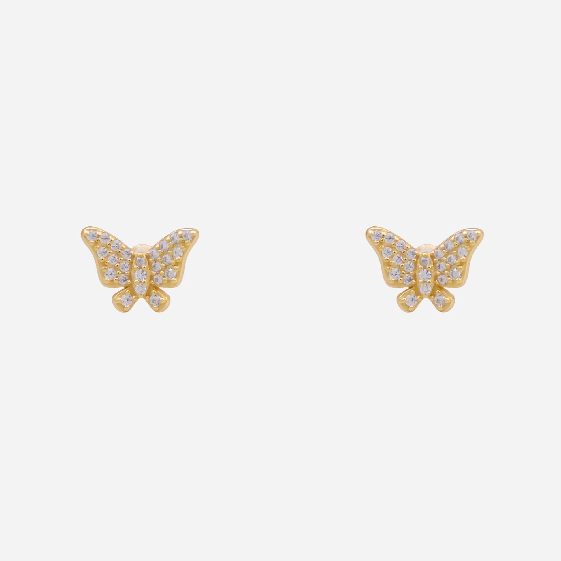 Gold Silver Resin CZstud clip-on earrings by SOMIY – pain-free non-pierced jewelry for everyday wear