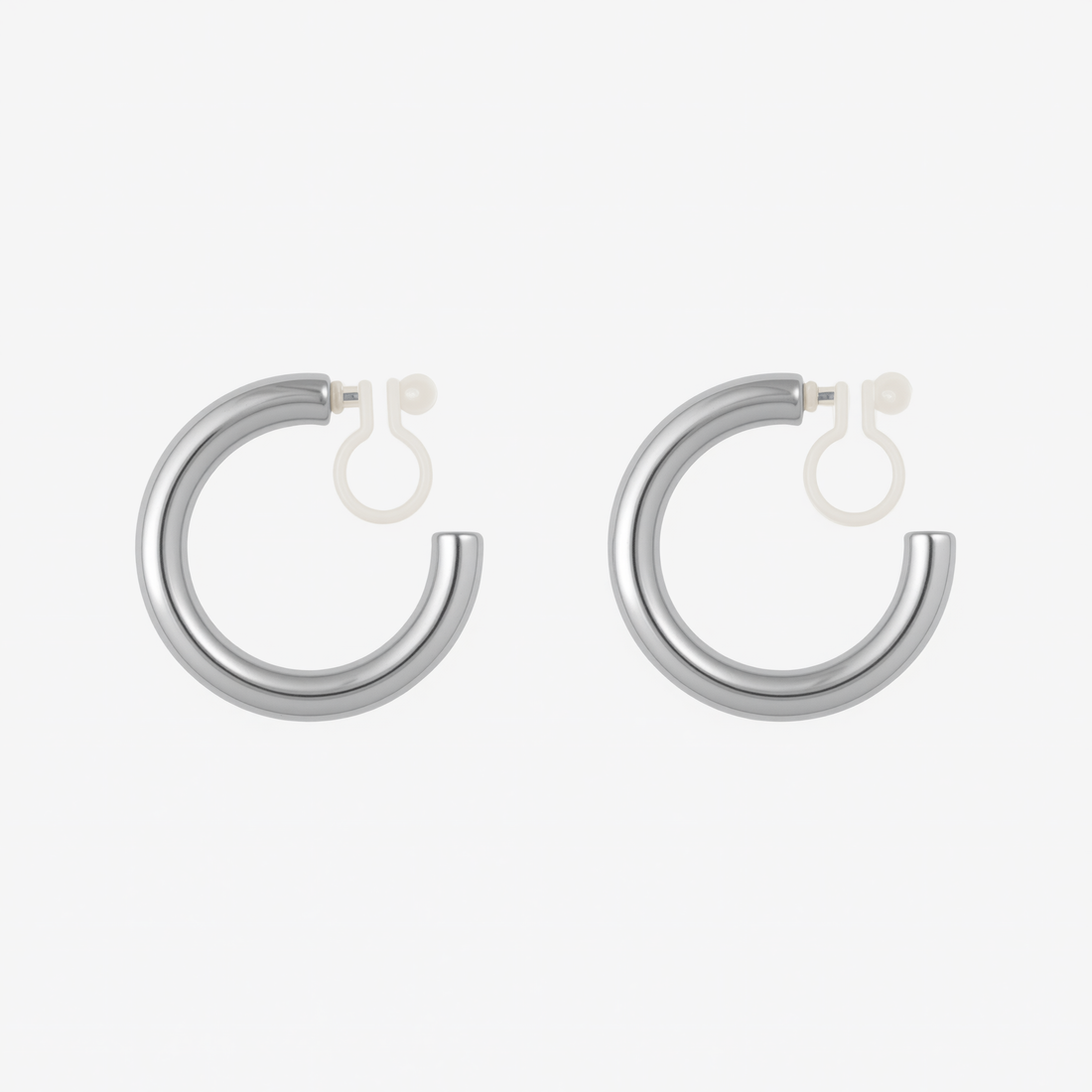 Medium Daily Clip-On Hoop Earrings for non-pierced ears by SOMIY