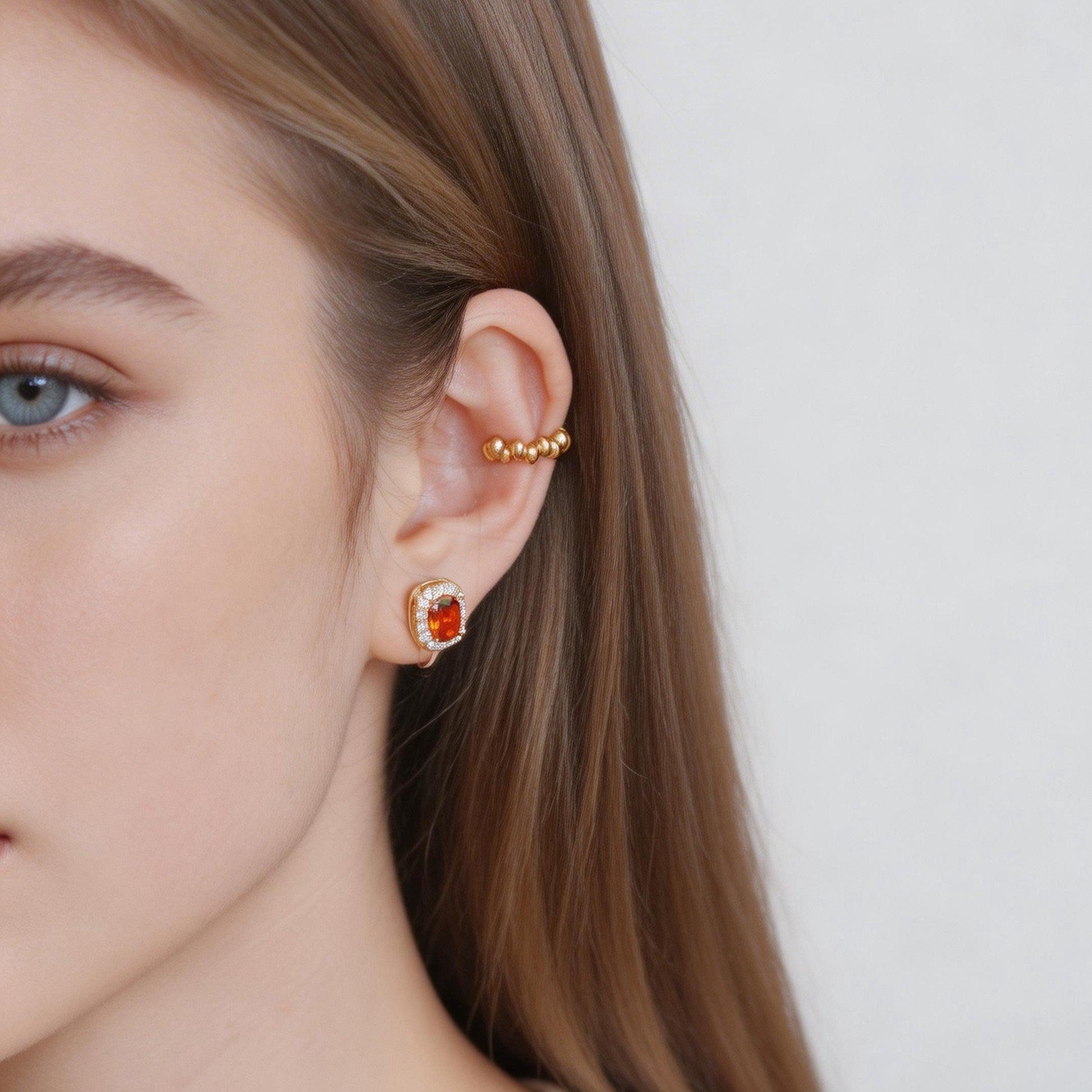 Small Rounded Polished Hoop Clip-On Earrings image 2 by SOMIY