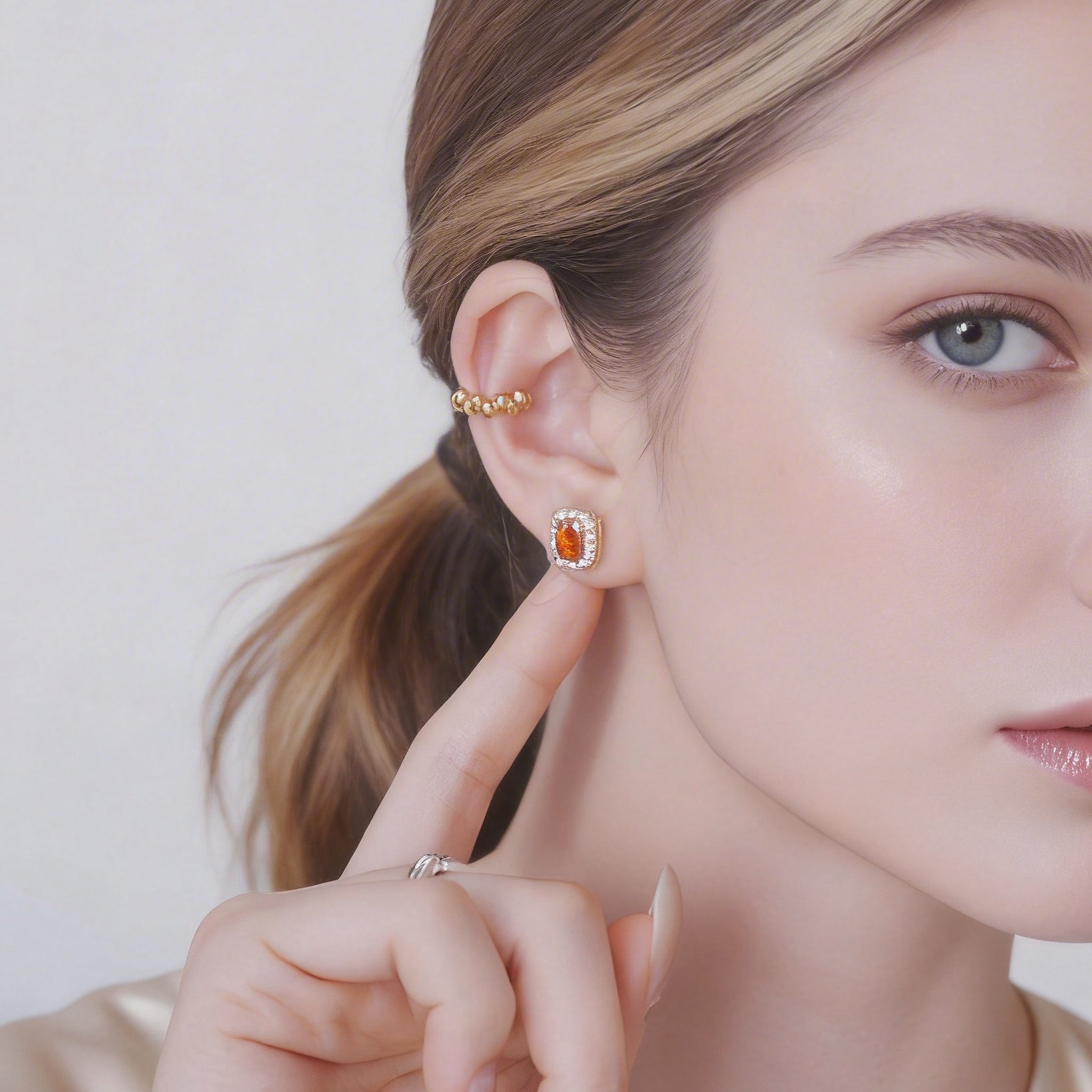 Small Rounded Polished Hoop Clip-On Earrings image 3 by SOMIY
