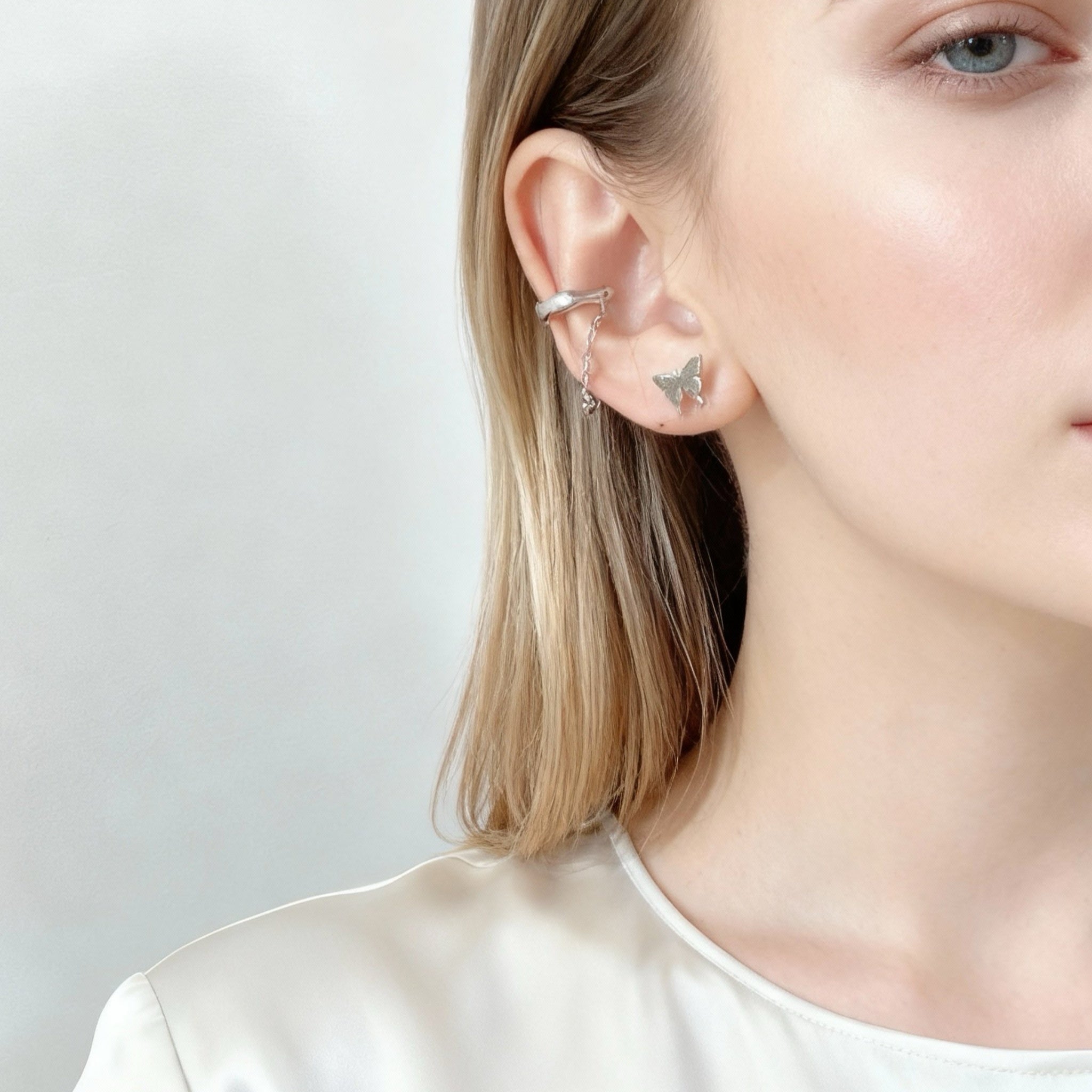 Butterfly Clip-On Stud Earrings