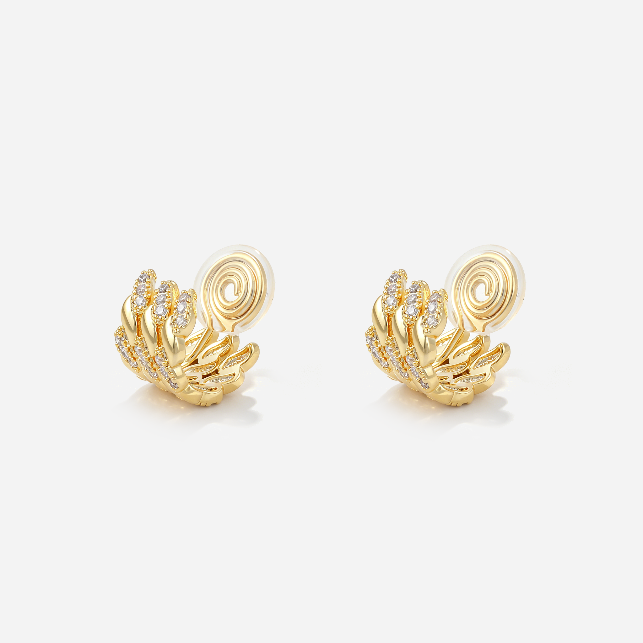 Pavé Rope Clip-On Hoop Earrings