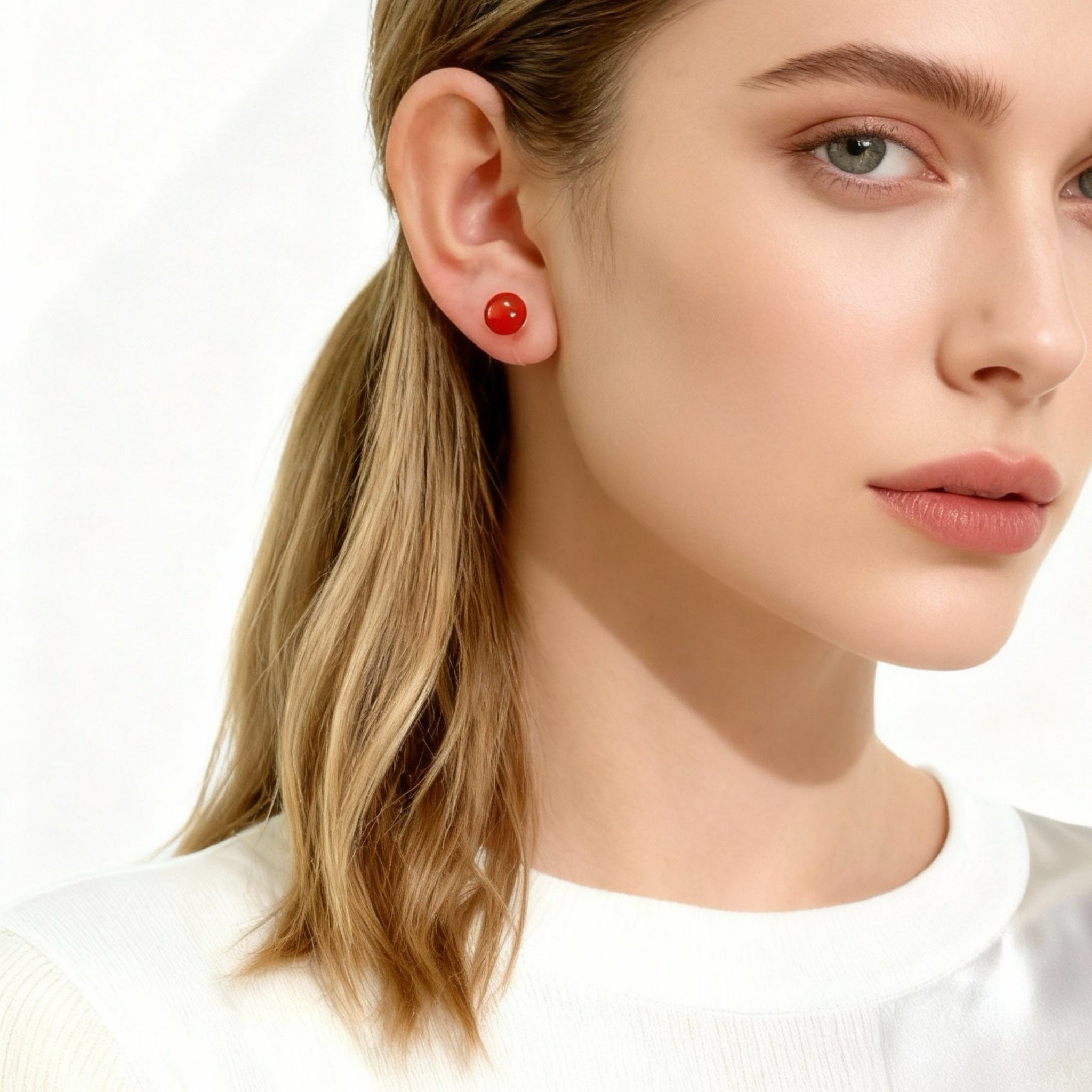 Onyx Clip-On Stud Earrings