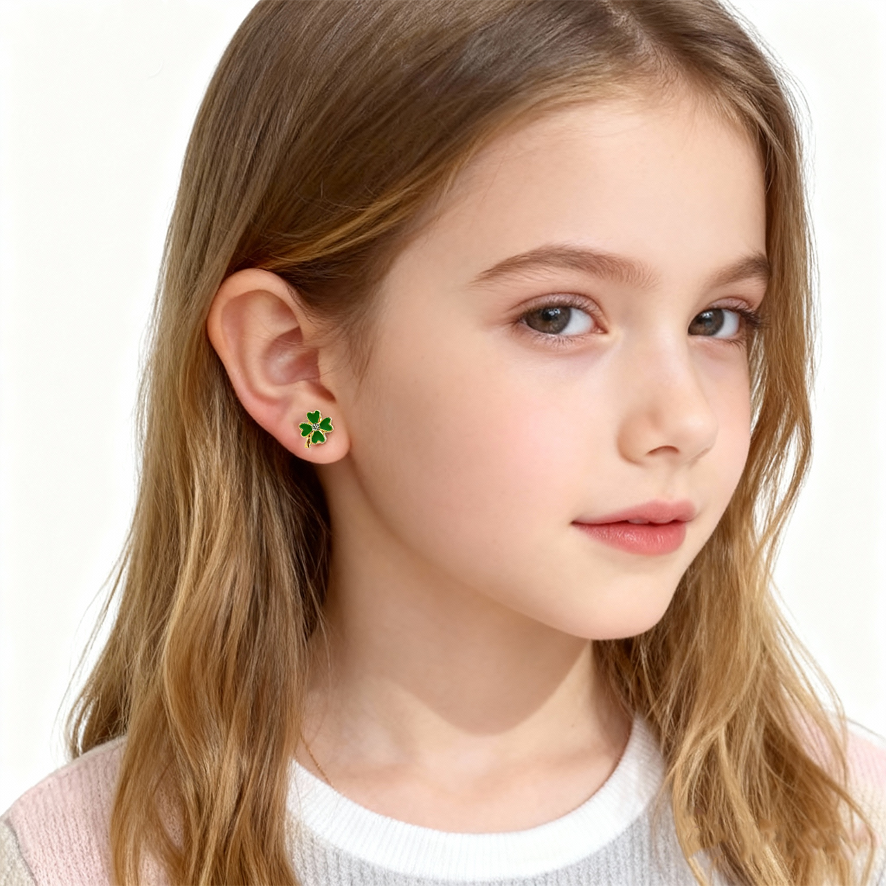 Klavertjevier Cutie Clip Op Oorbellen