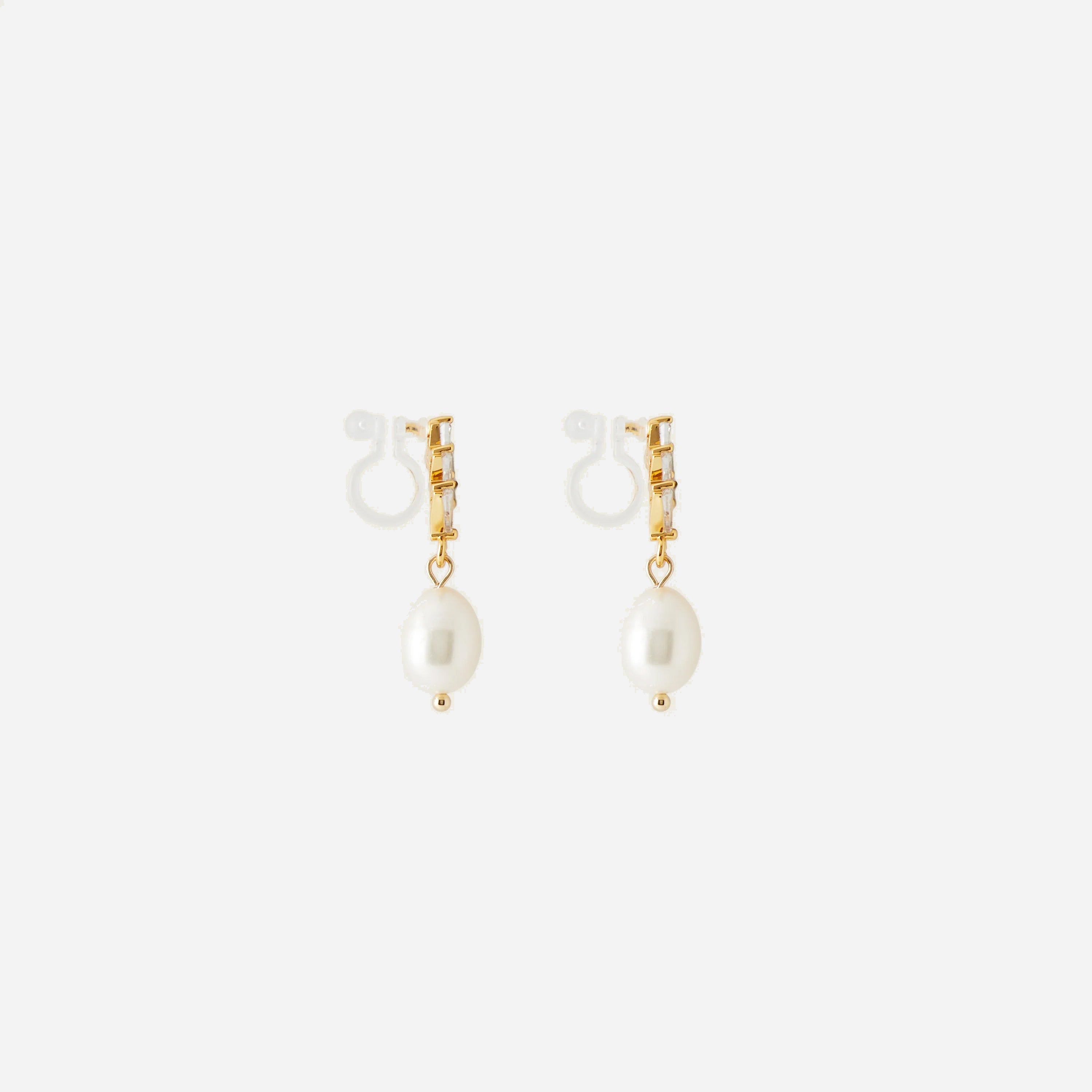 Pearl Drop Clip-On Earrings - SOMIY