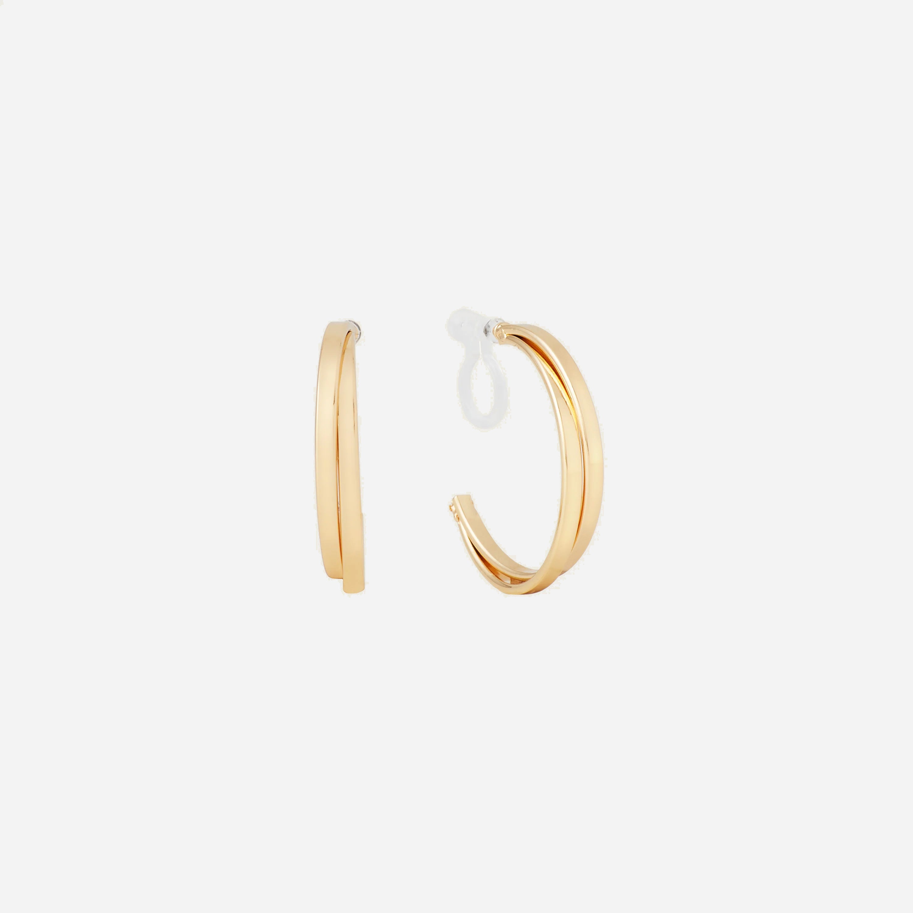 Duo-Hoops Clip-On Earrings - SOMIY
