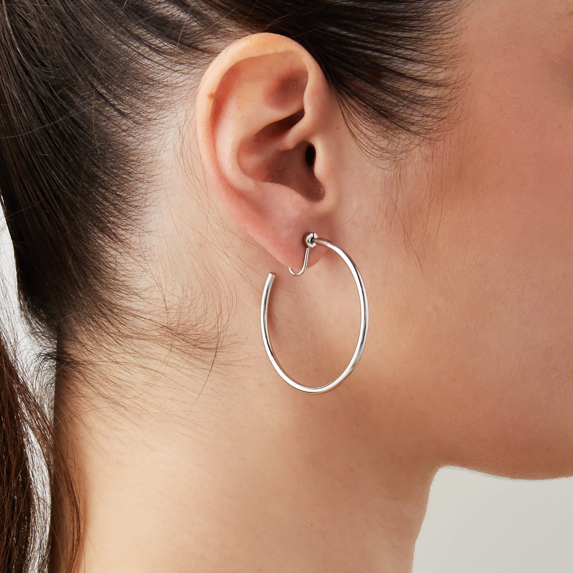 Thin Hoop Clip-On Earrings - SOMIY