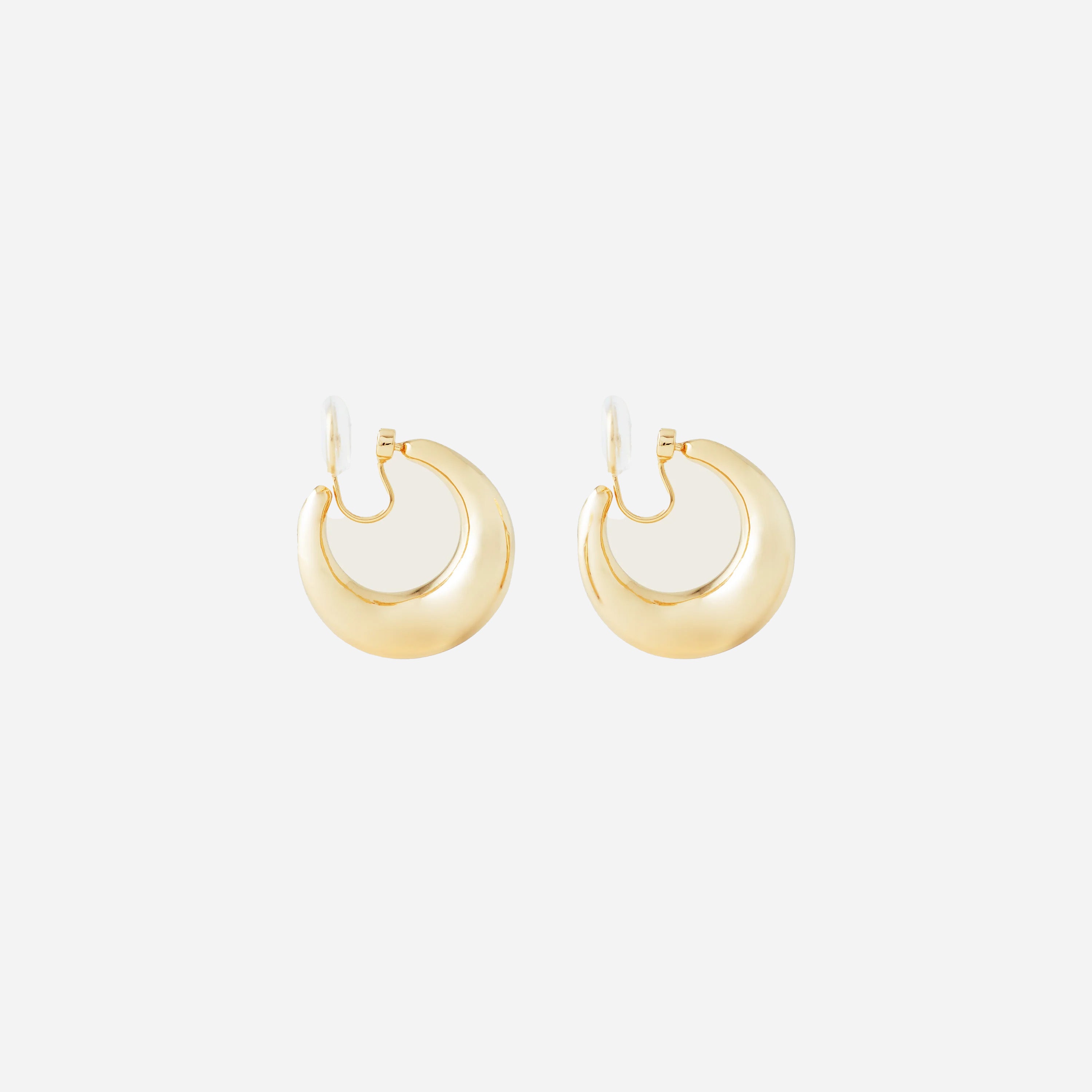 Medium Dome Hoop Clip-On Earrings - SOMIY