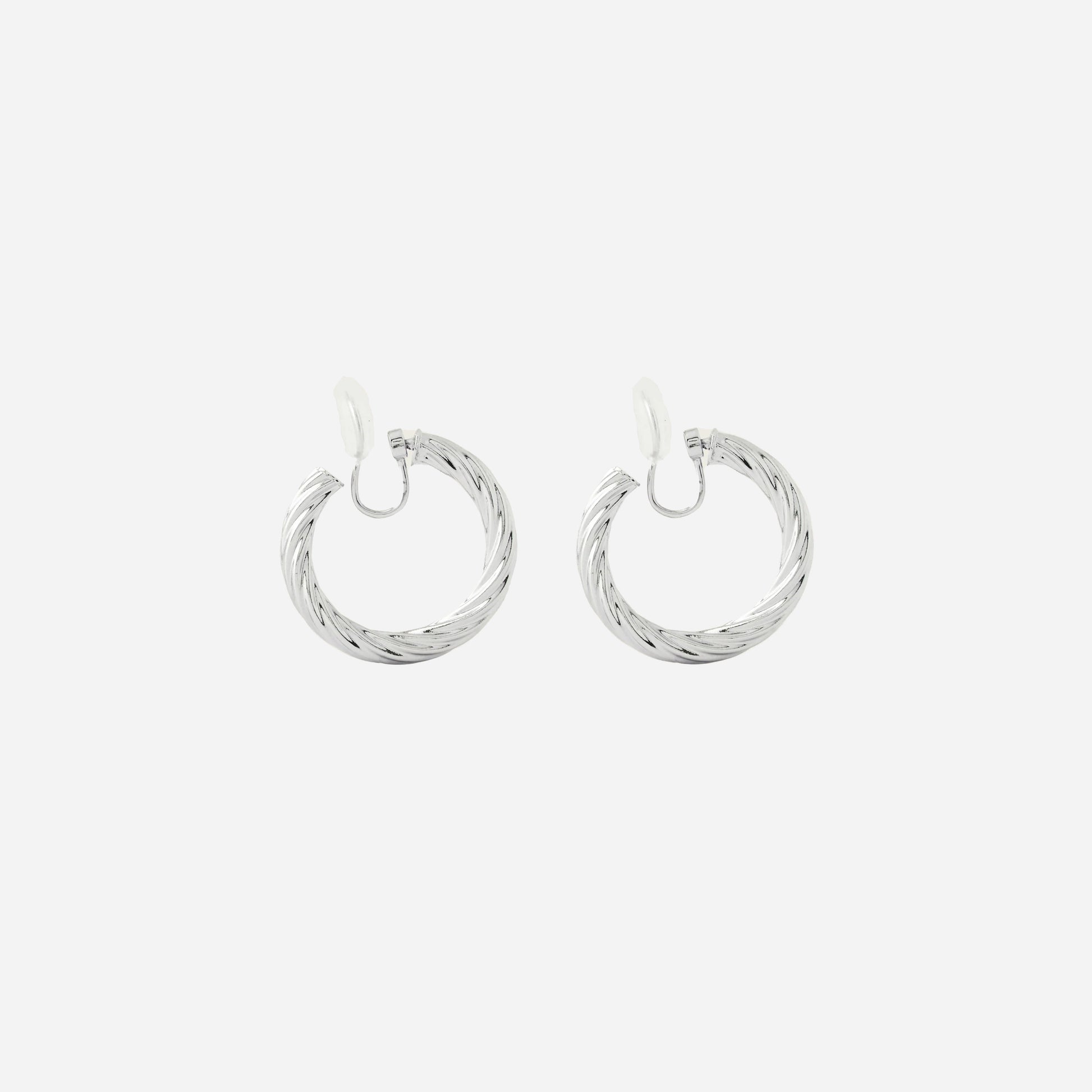 Medium Twist Hoop Clip-On Earrings - SOMIY