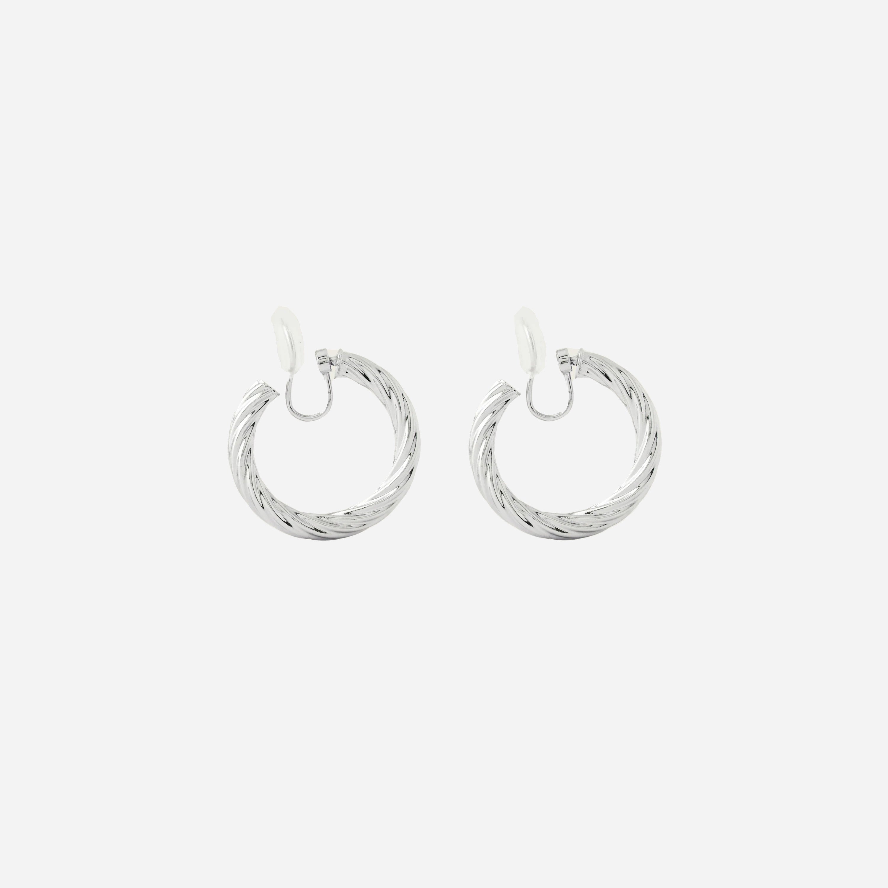 Medium Twist Hoop Clip-On Earrings - SOMIY