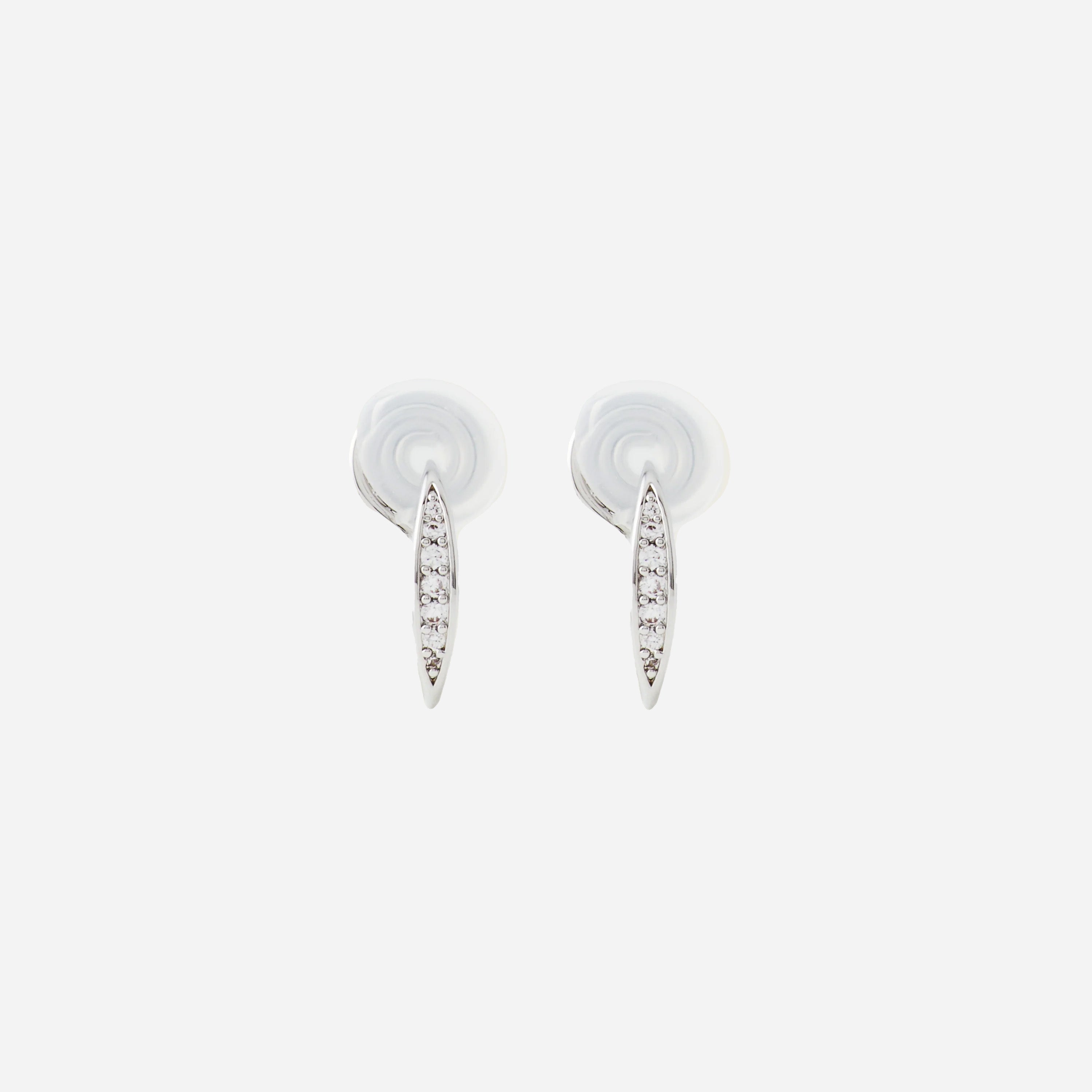 Pavé Huggie Clip-On Earrings - SOMIY