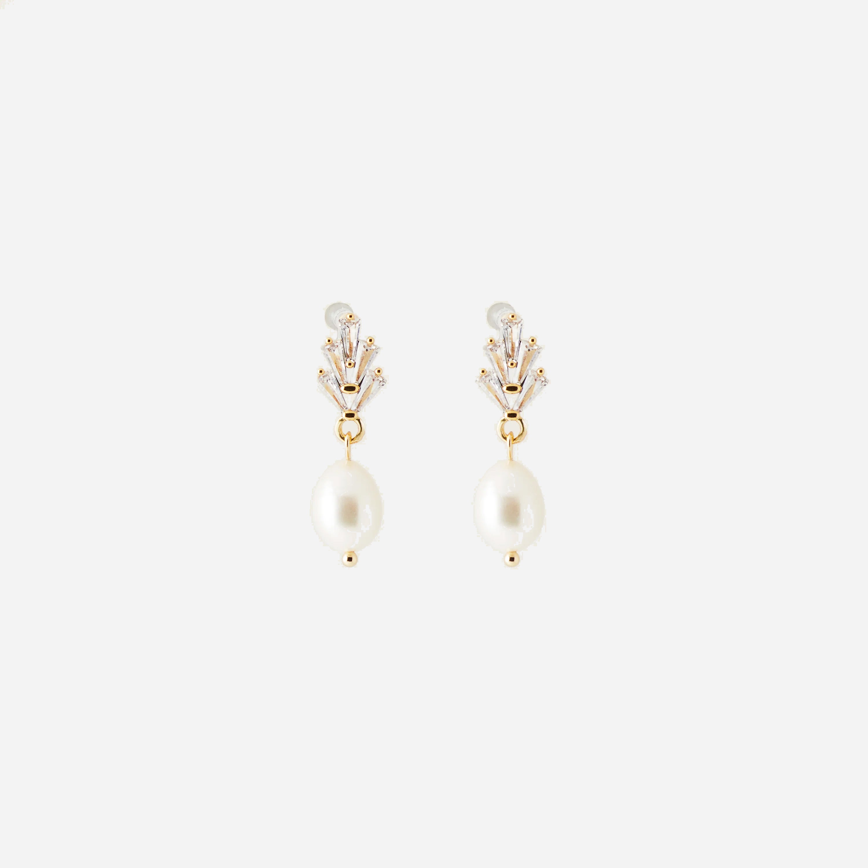 Pearl Drop Clip-On Earrings - SOMIY