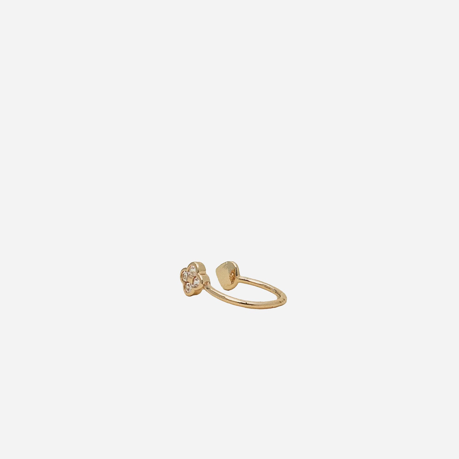 Diamond Four Leaf Clover Ear Cuff - SOMIY