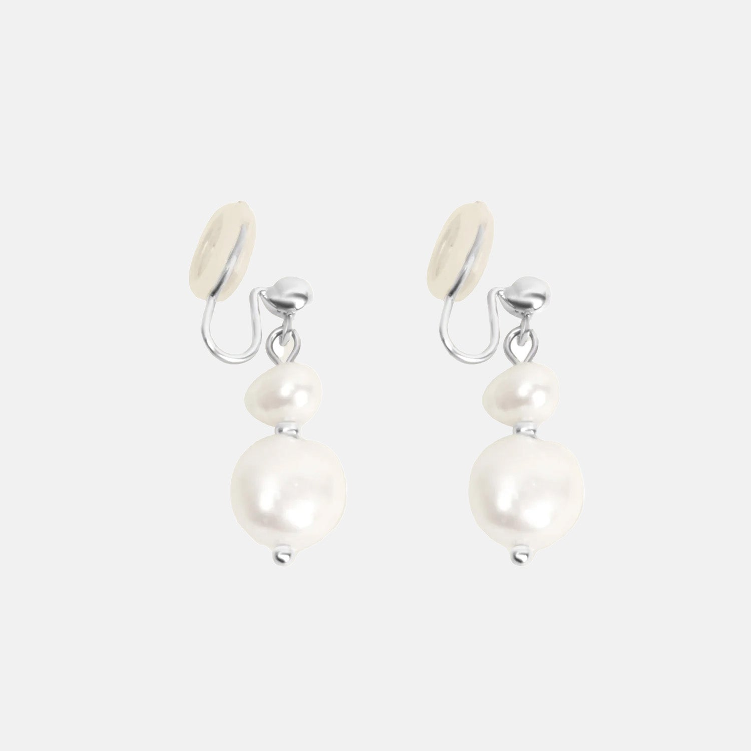 Double Pearl Clip-On Earrings - SOMIY