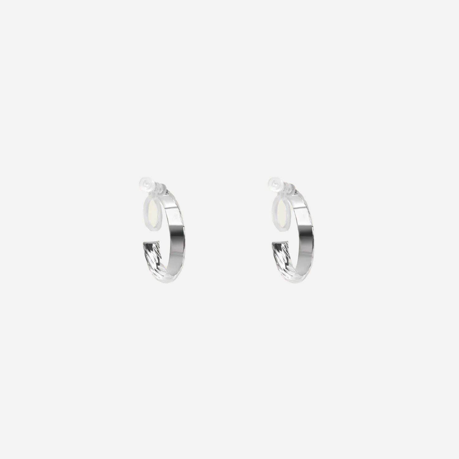 Brushed Twisted Hoop Clip-On Earrings - SOMIY
