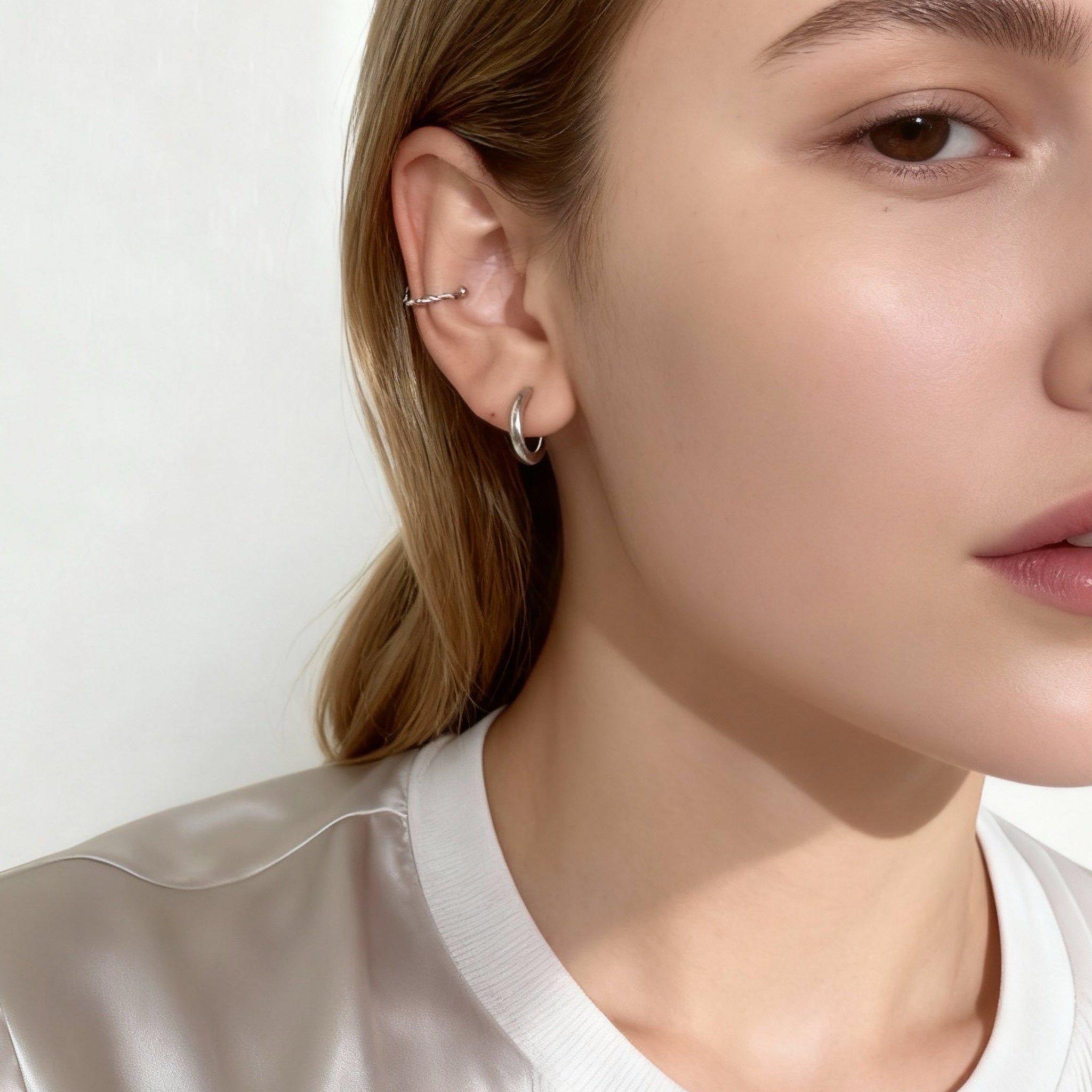 Small Thin Hoop Clip-On Earrings