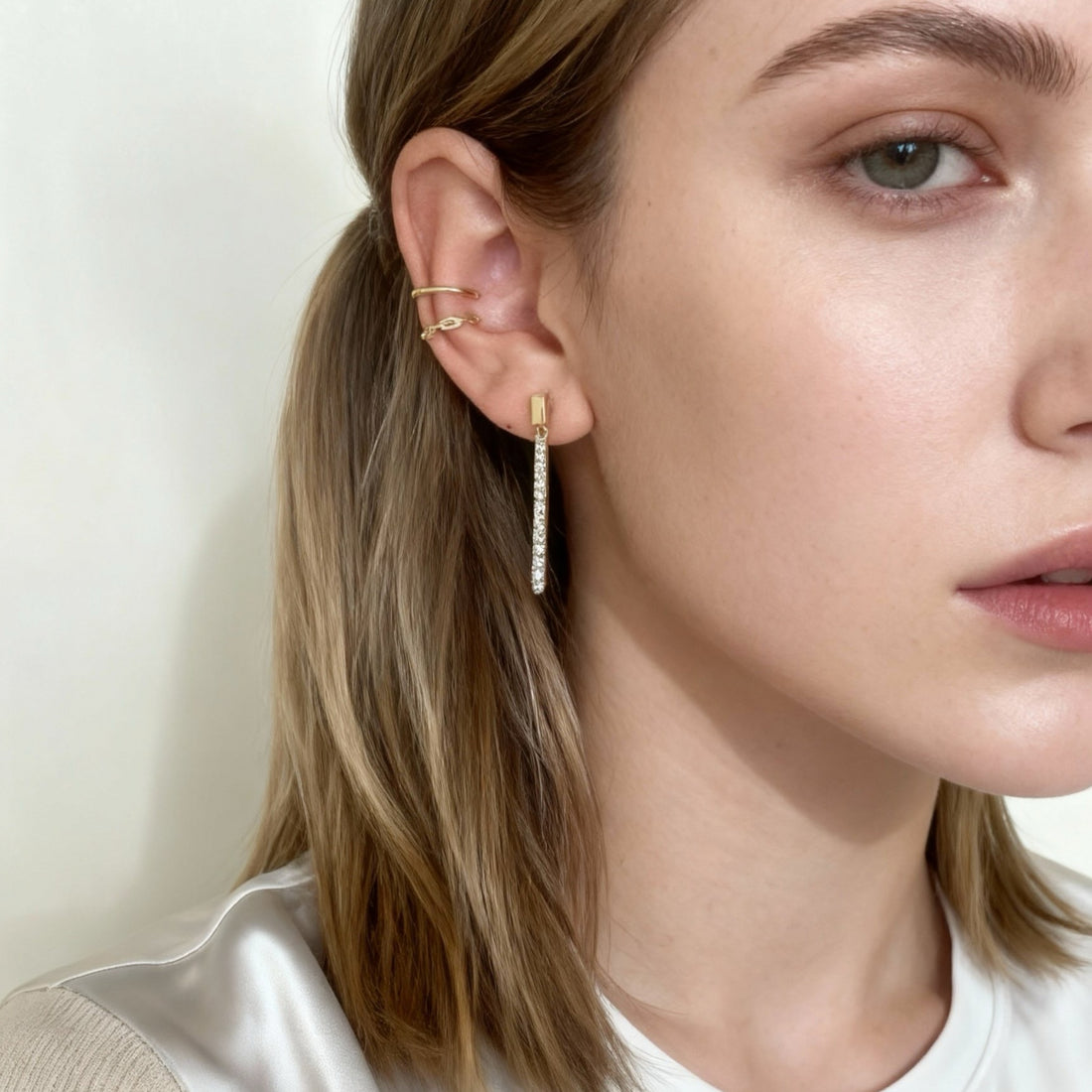 Gold Silverear cuff by SOMIY – modern non-pierced jewelry for all-day comfort