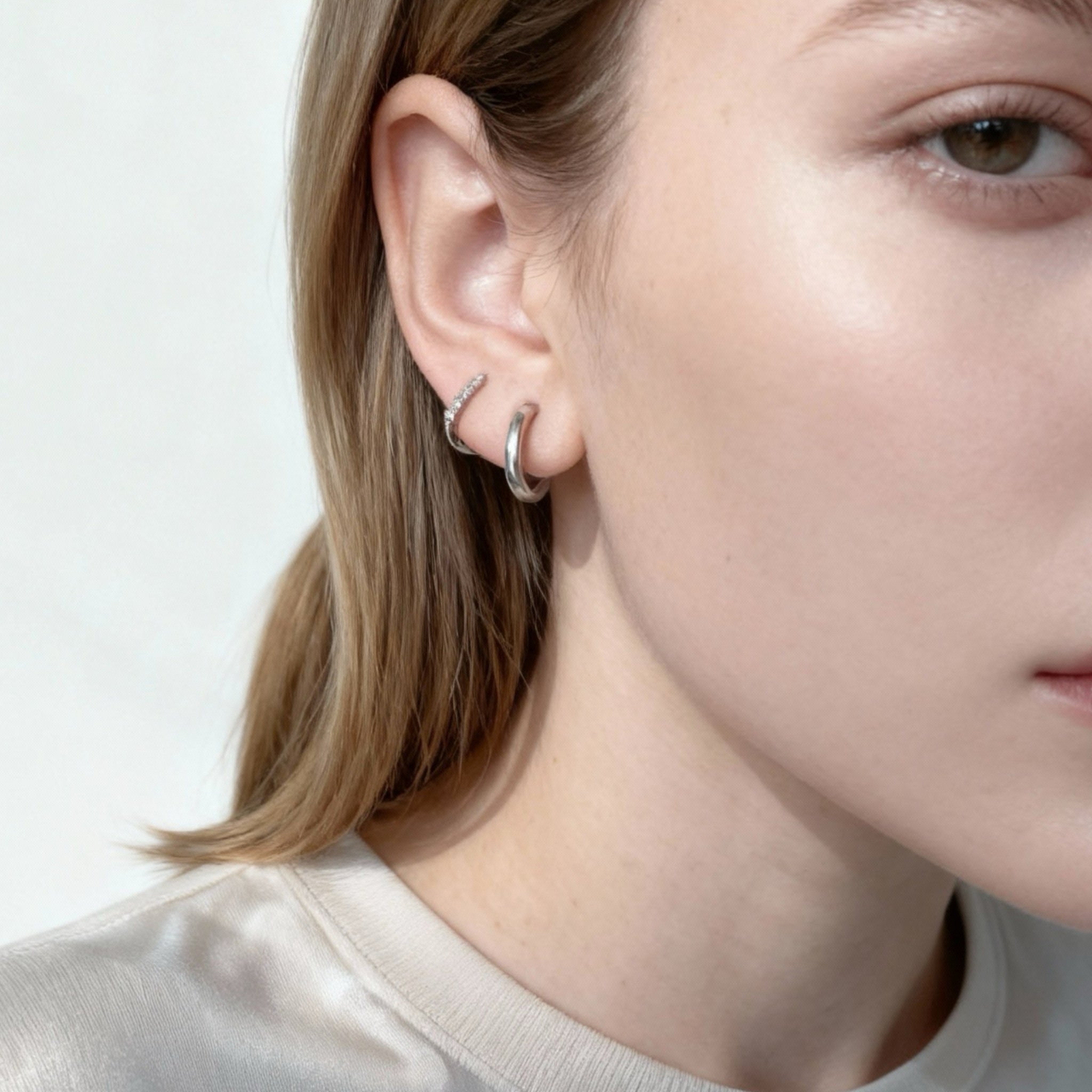 Small Thin Hoop Clip-On Earrings