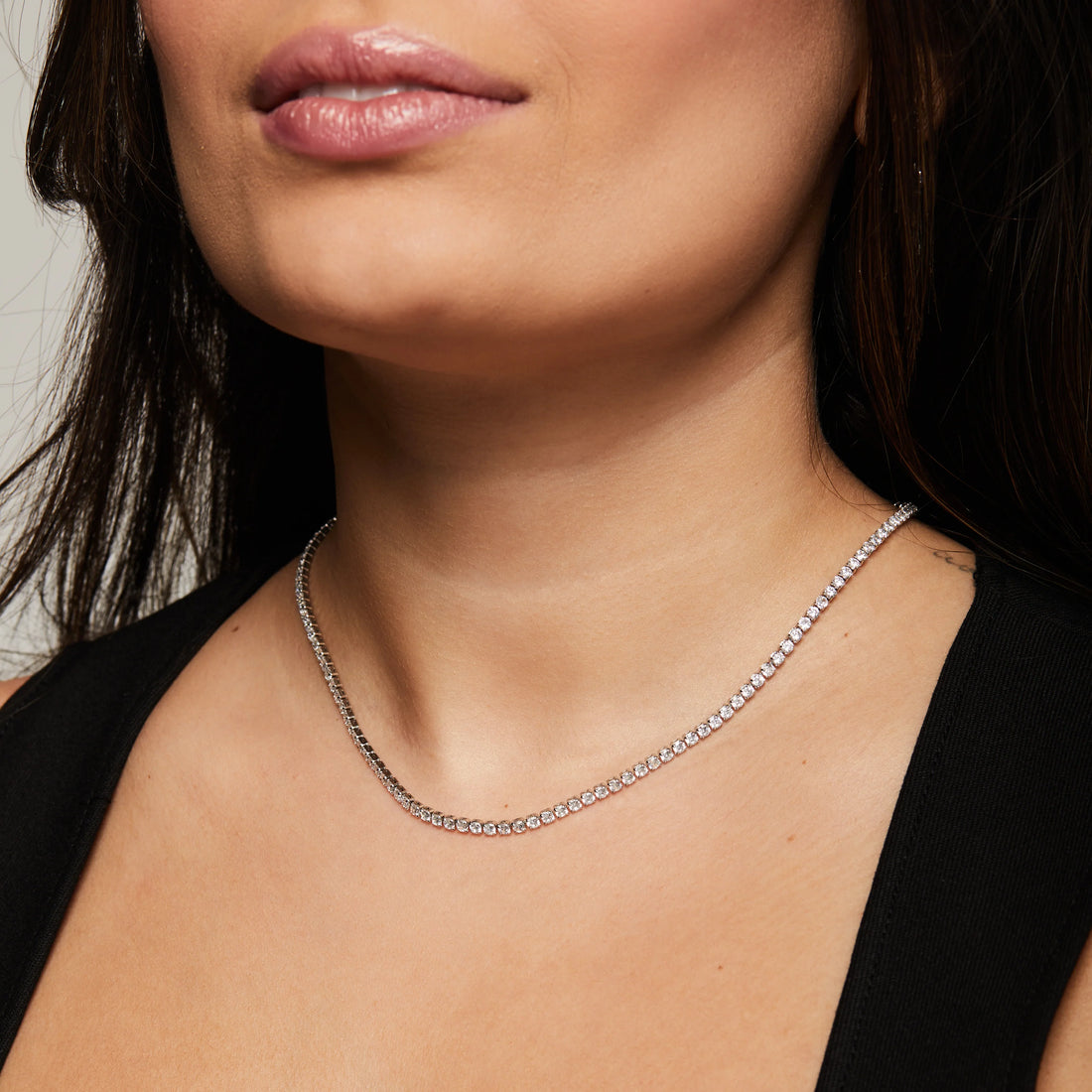 Eternity Diamond Line Necklace - SOMIY