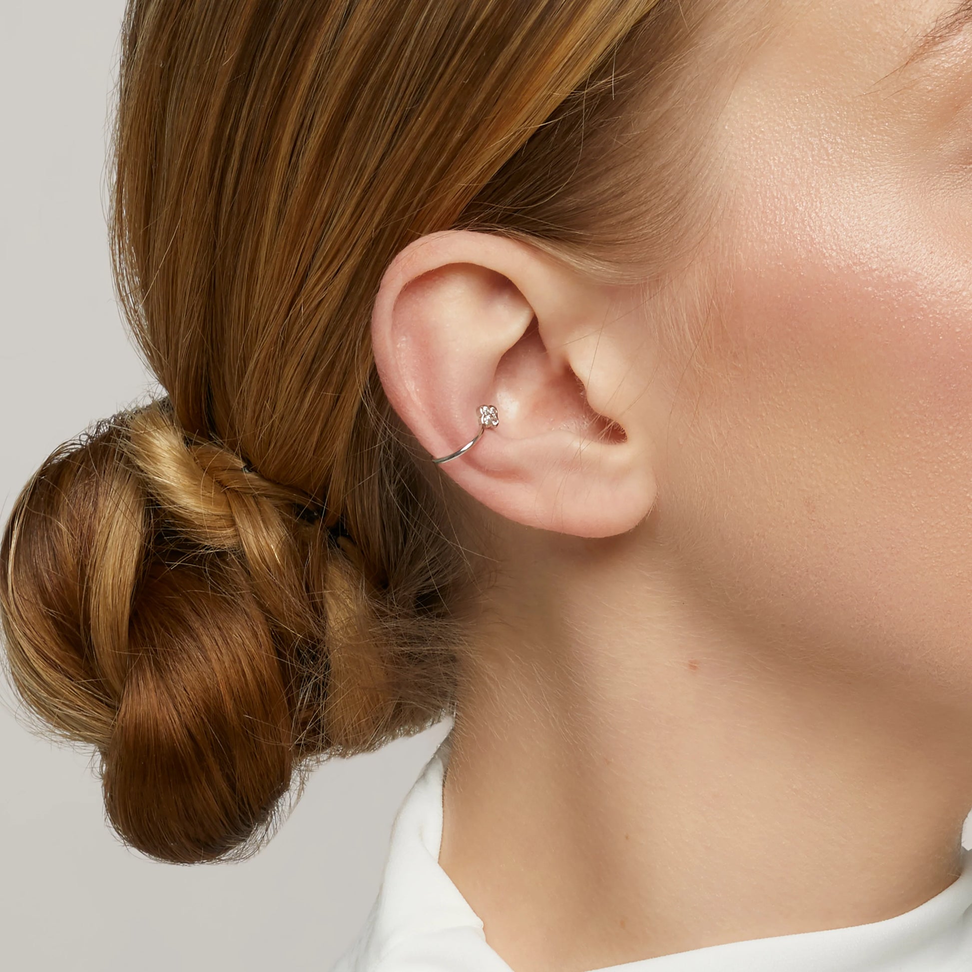 Diamond Four Leaf Clover Ear Cuff - SOMIY