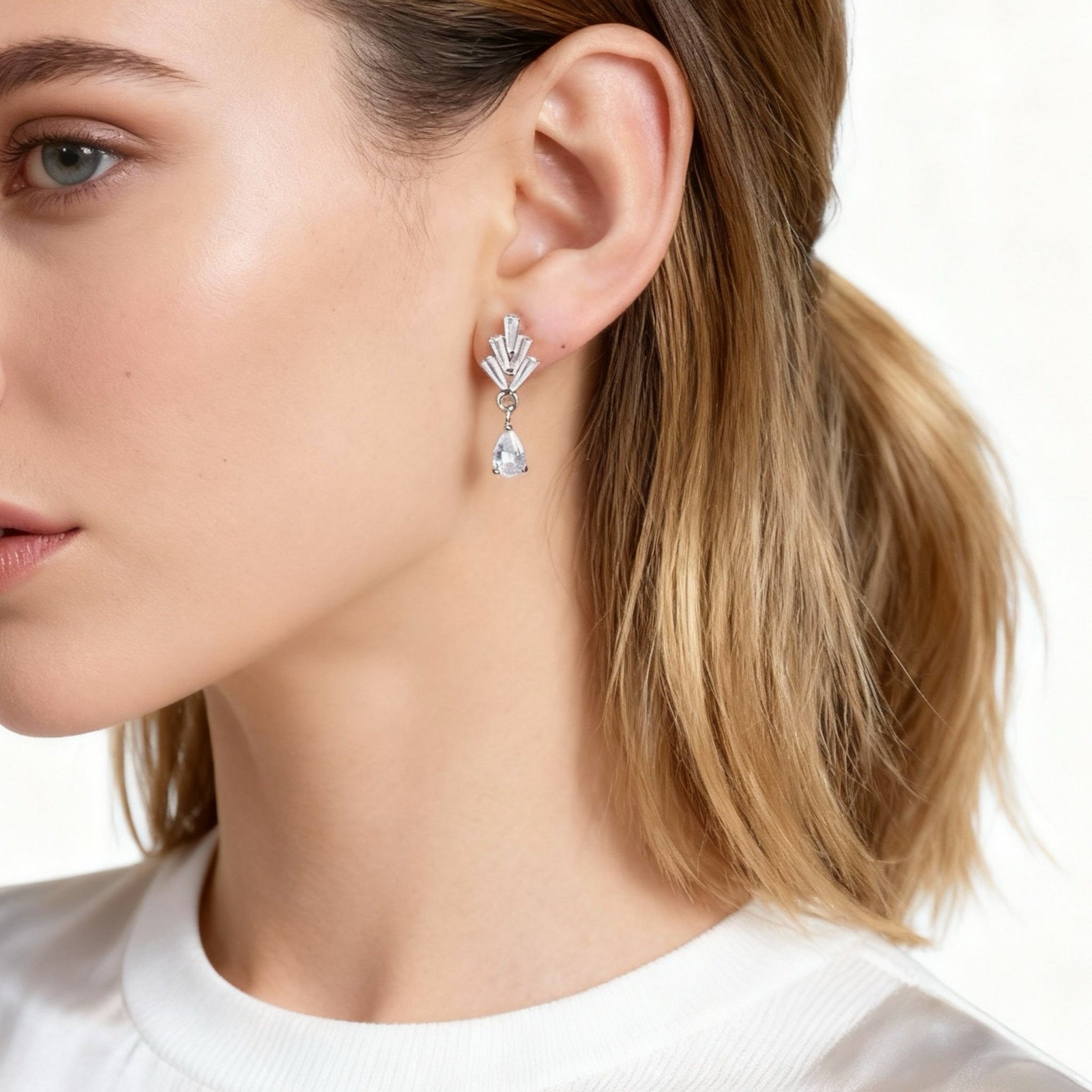 Kristallklämmörhängen med kedja