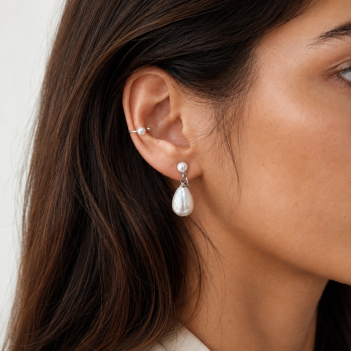 Classic Pearl Clip-On Drop Earrings