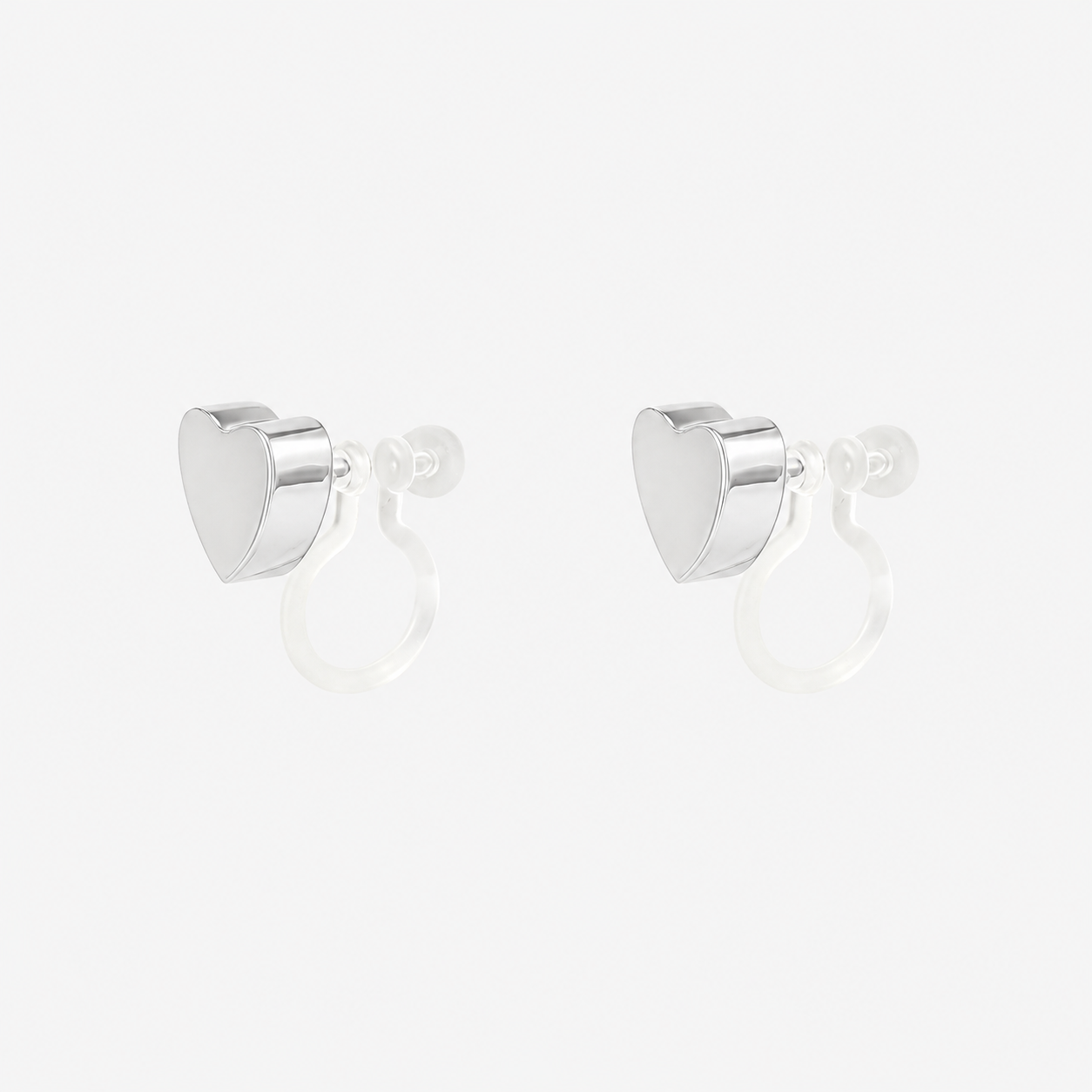 Petite Heart Clip-On Stud Earrings