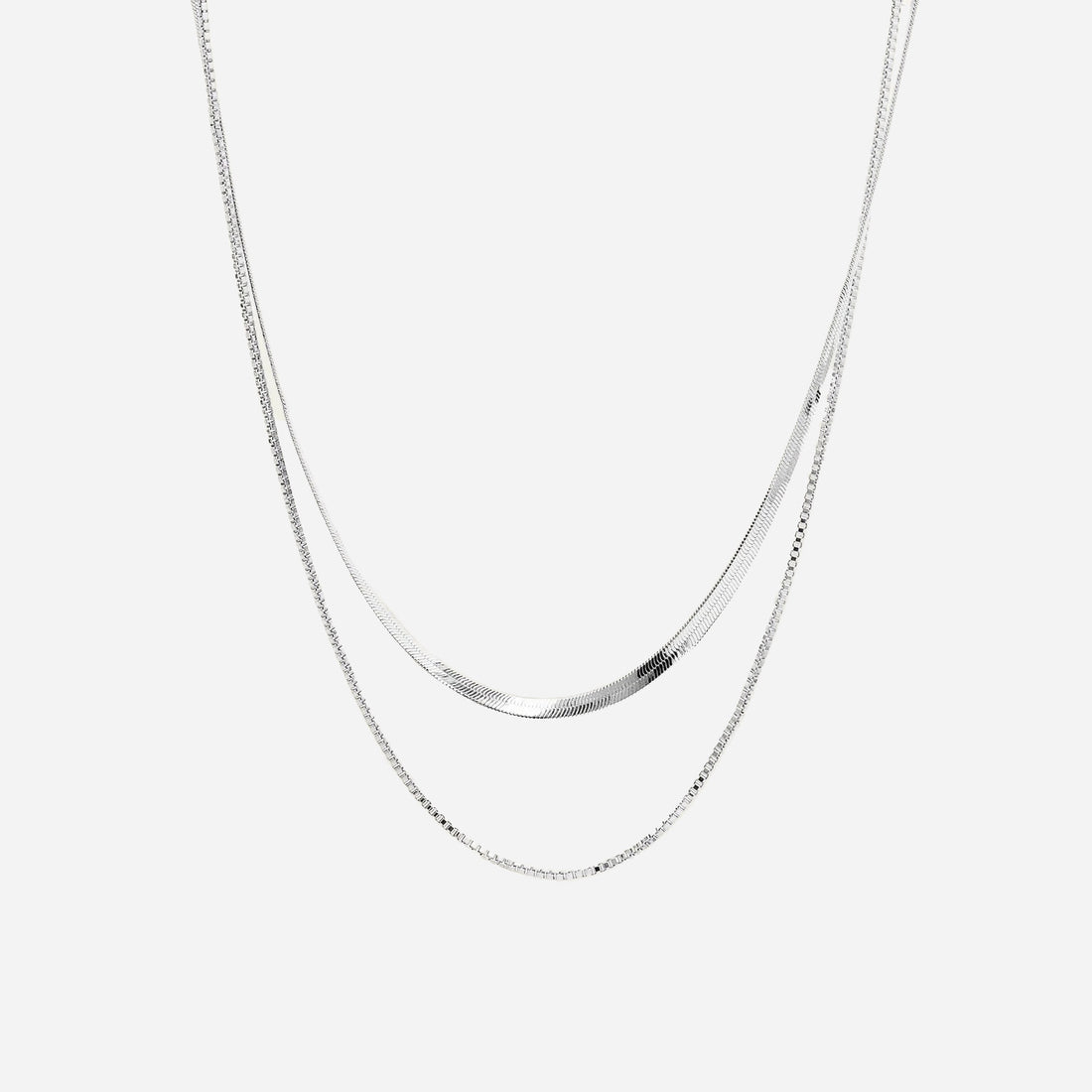Double Layered Metal Necklace - SOMIY