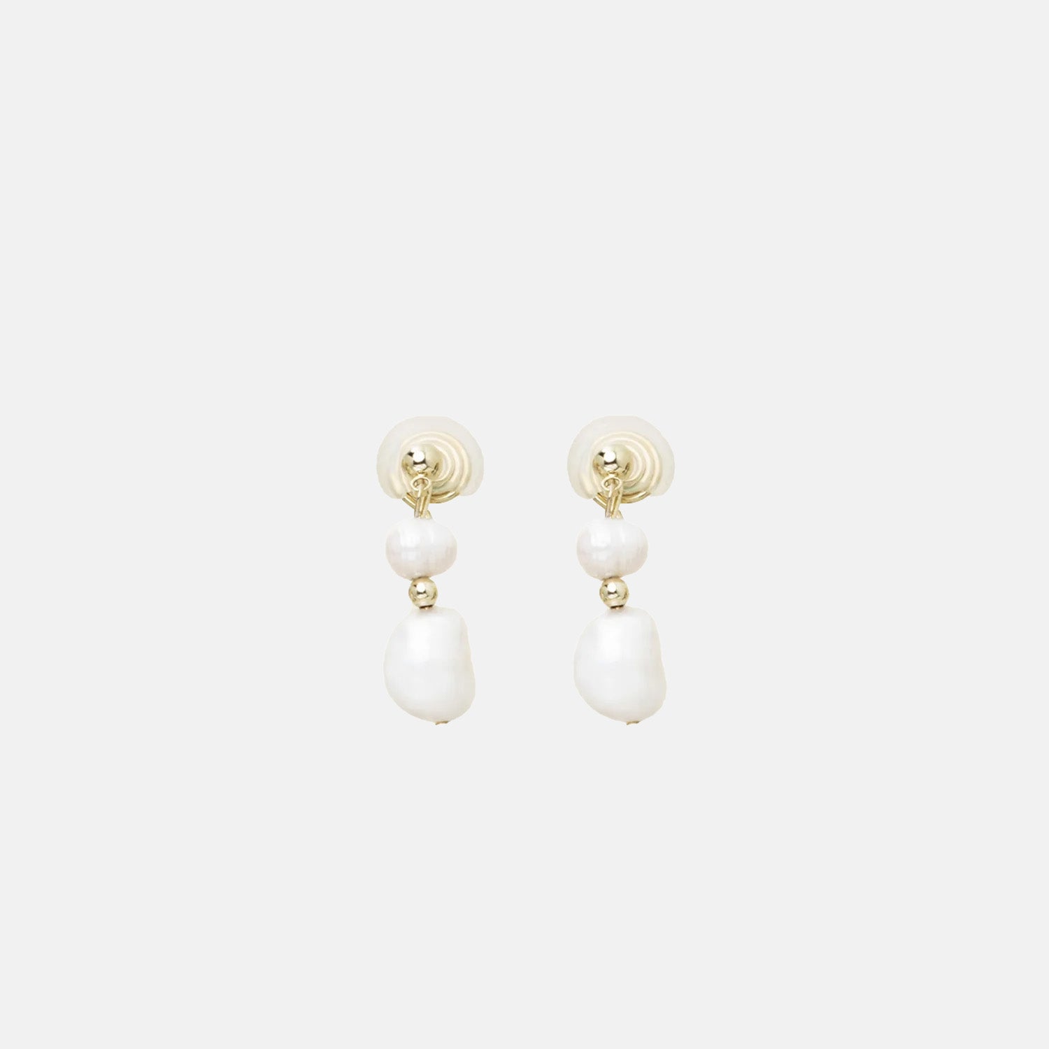Double Pearl Clip-On Earrings - SOMIY
