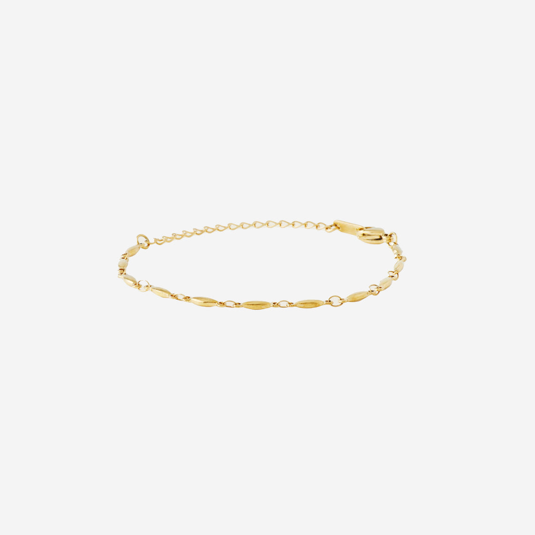 Oval Bead Chain Metal Bracelet - SOMIY