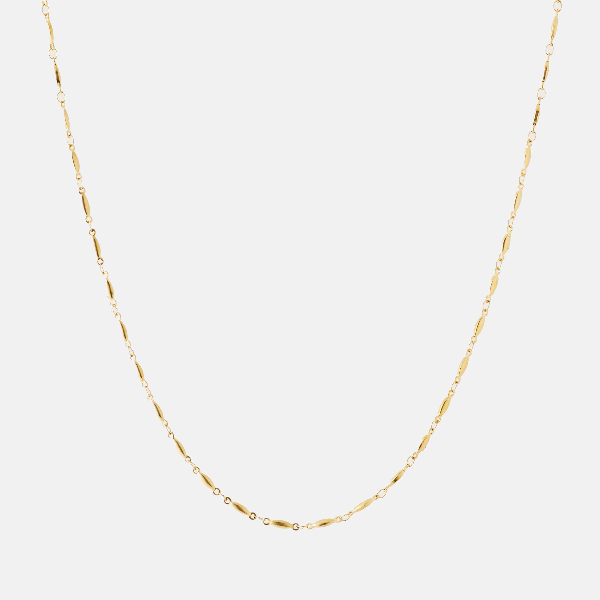 Oval Bead Chain Necklace - SOMIY
