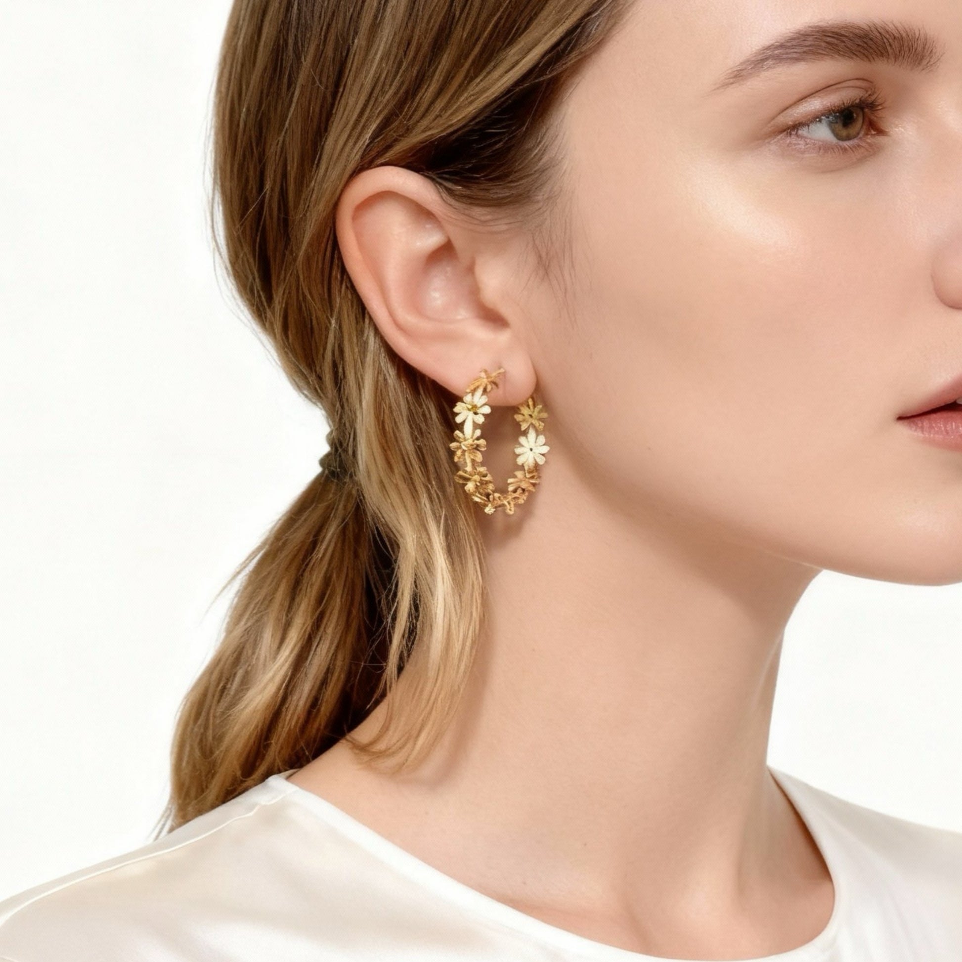 Wreath Size Clip-On Hoop Earrings for non-pierced ears – SOMIY