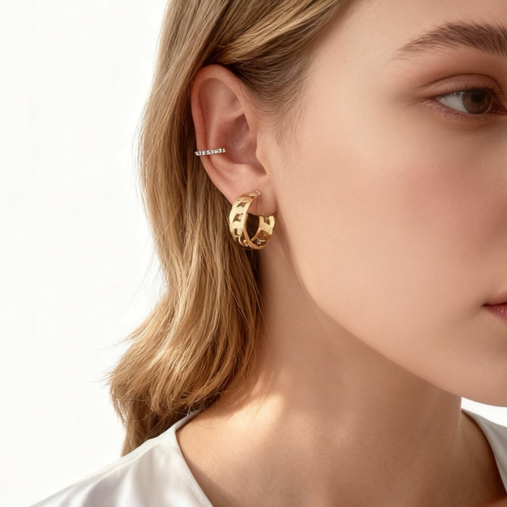 Chain Clip-on Hoop Earrings for non-pierced ears – SOMIY