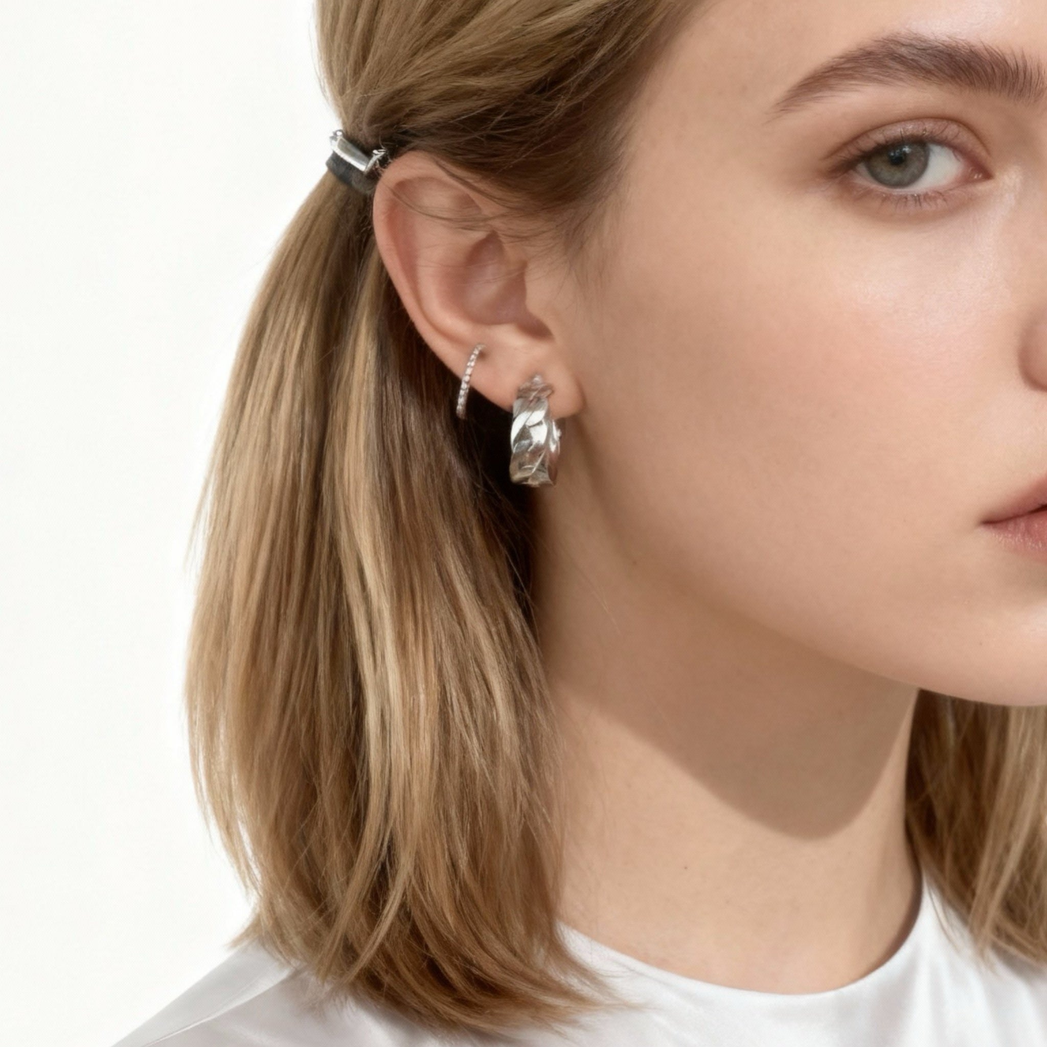 Chain Clip-on Hoop Earrings for non-pierced ears – SOMIY