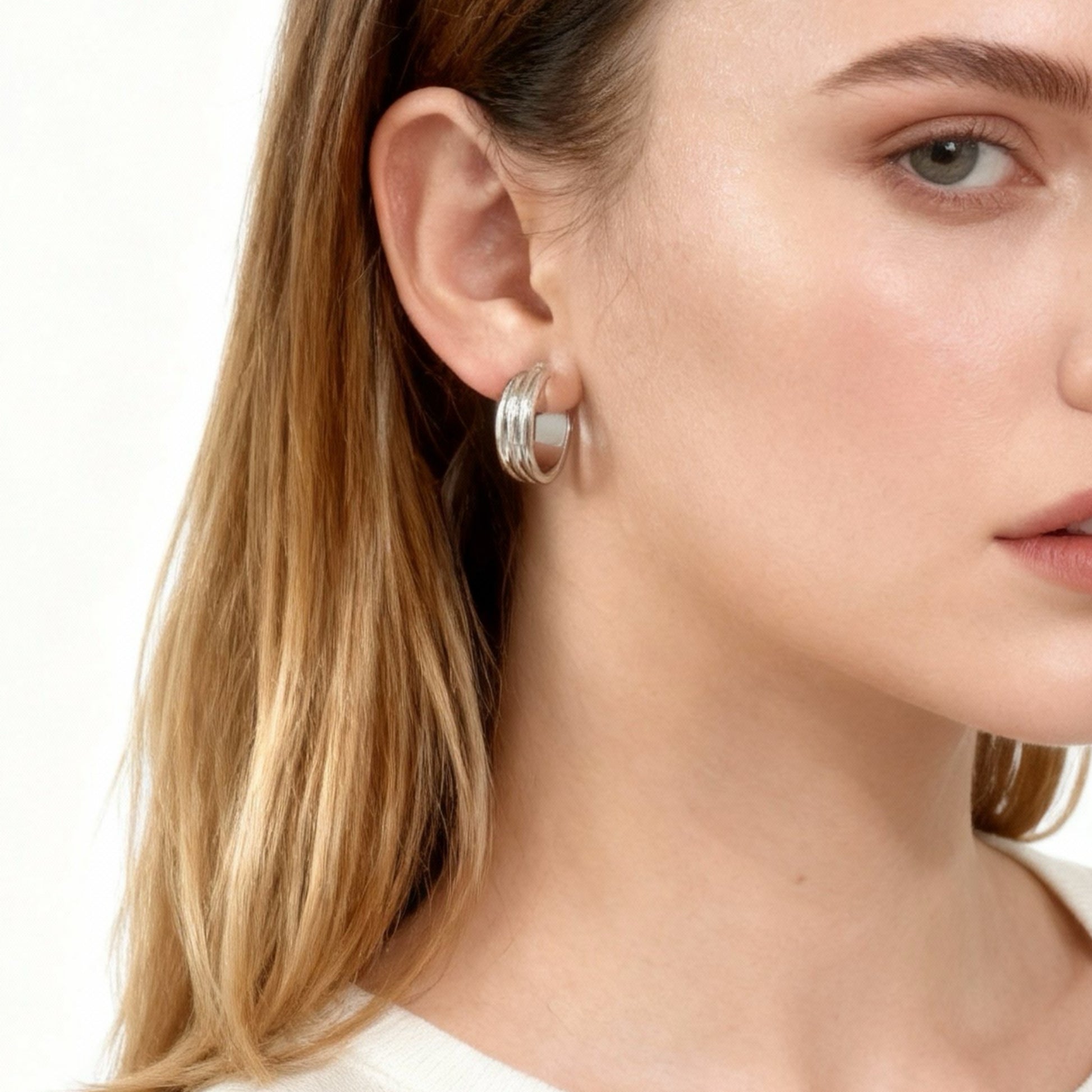 Multi-layer hoop clip-on hoop earrings for non-pierced ears – SOMIY