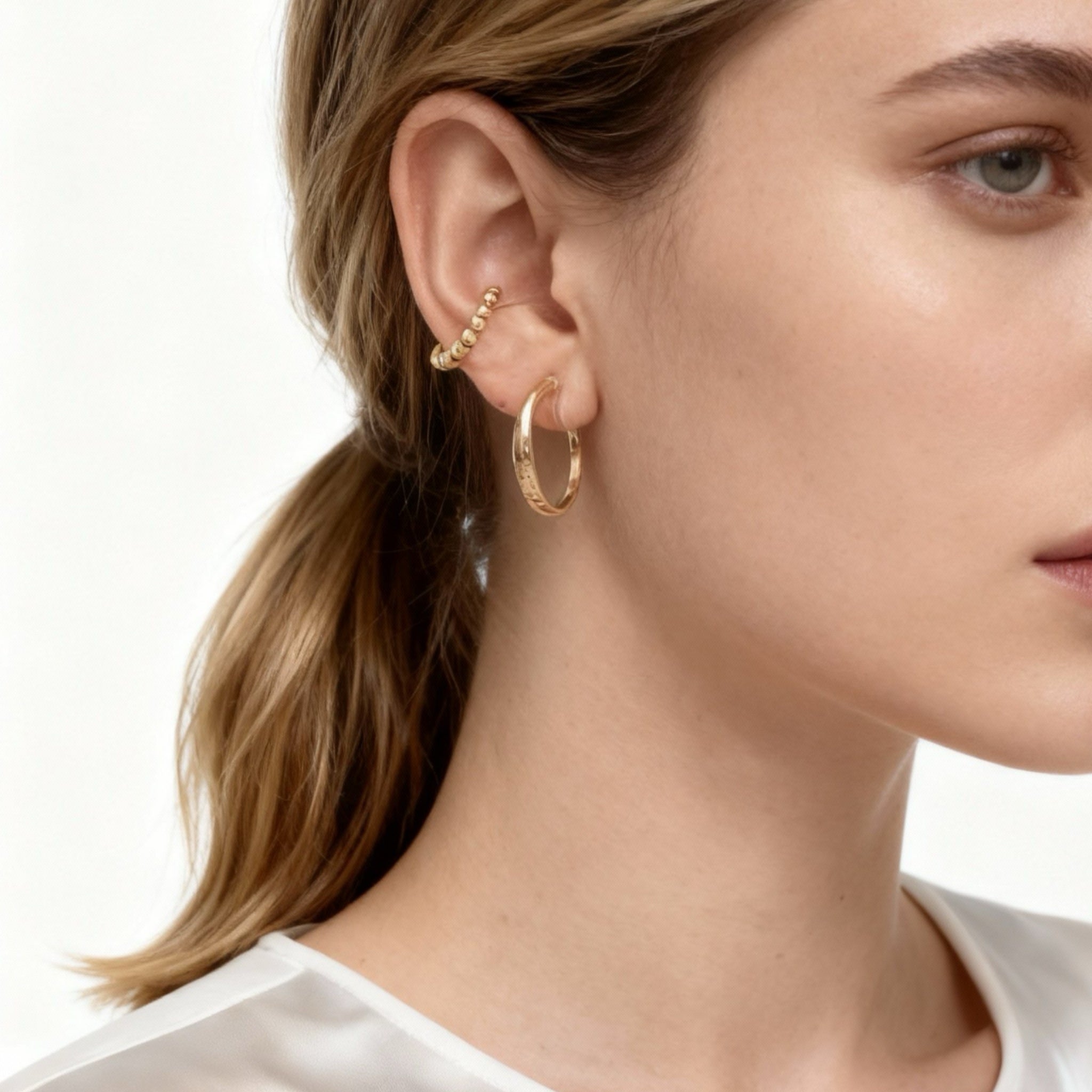 Duo-Hoops Clip-On Earrings