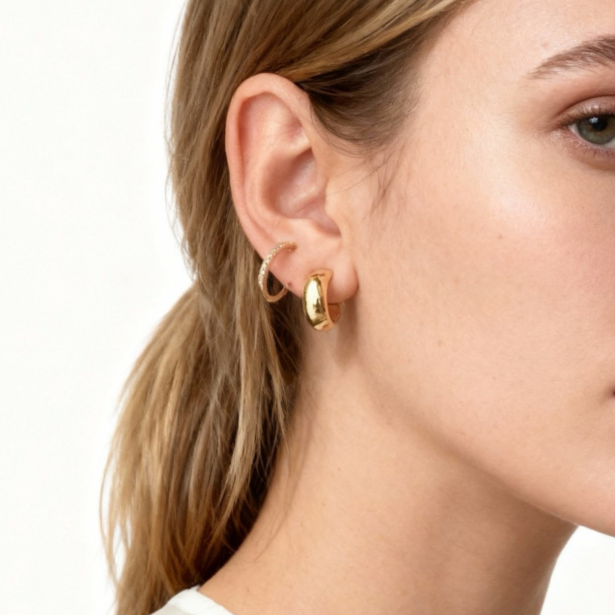 Simple Huggie Clip-On Earrings