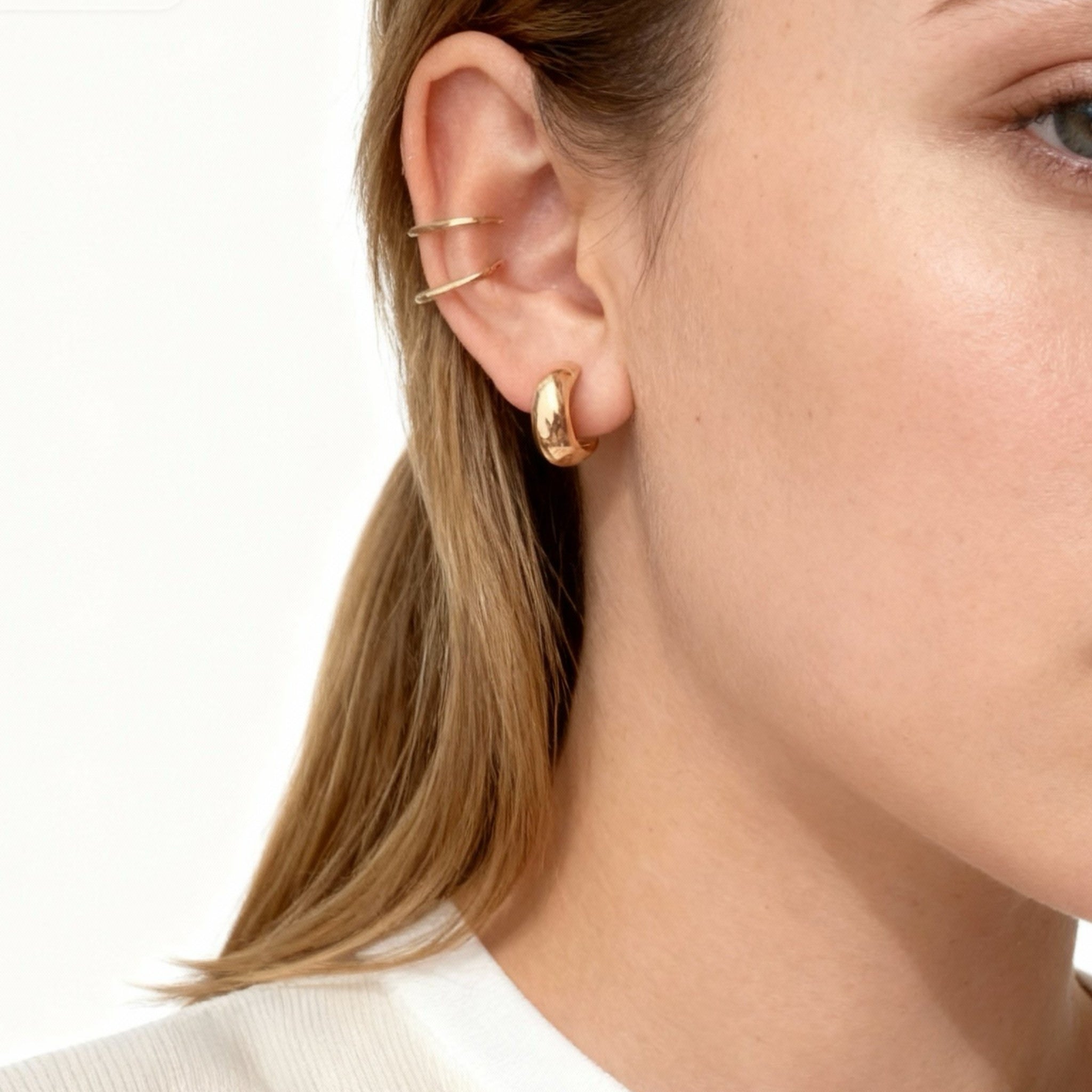 Simple Huggie Clip-On Earrings