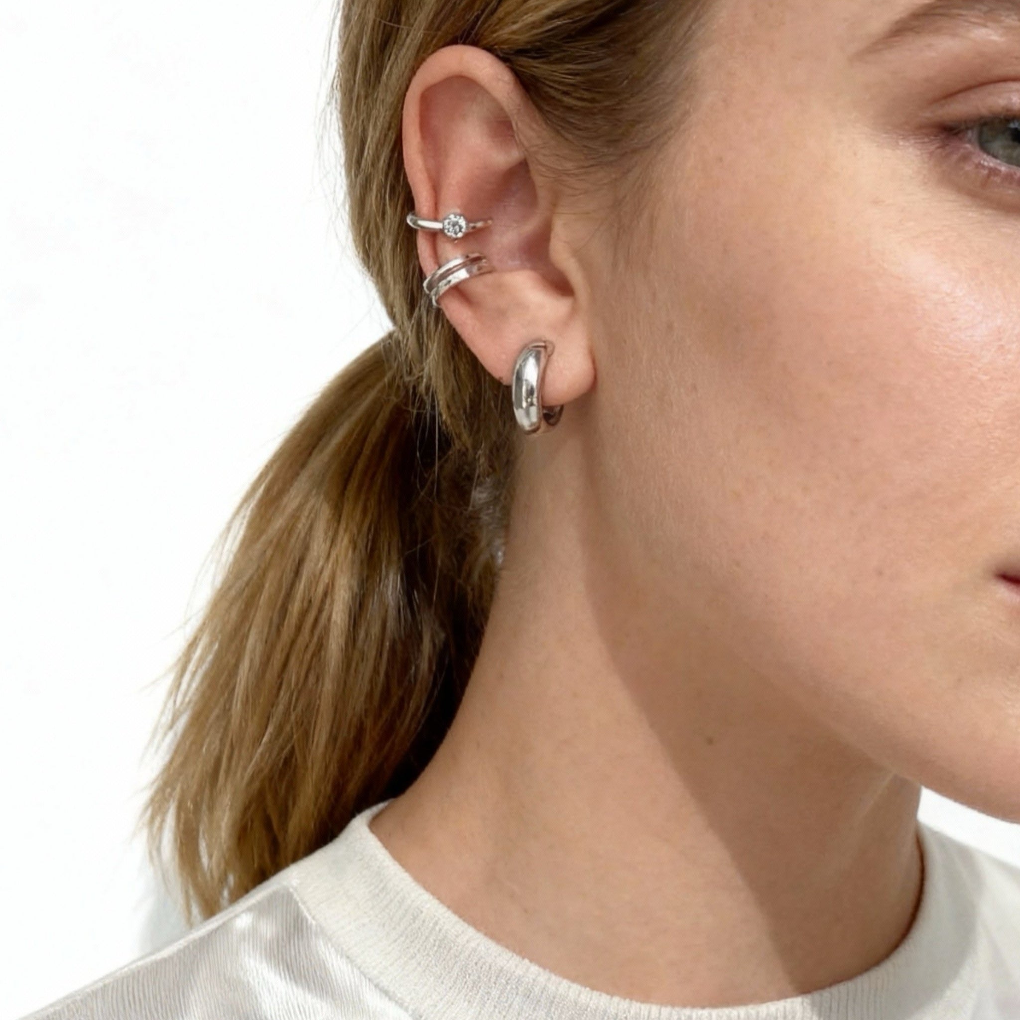 Simple Huggie Clip-On Earrings