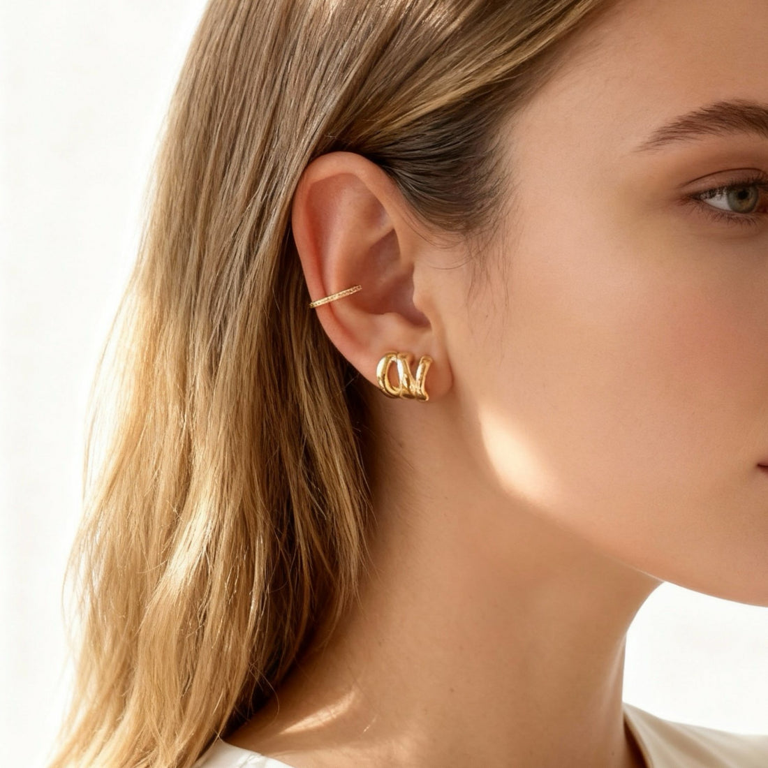 Geometric Irregular Triple Hoop Clip-On Earrings for non-pierced ears – SOMIY