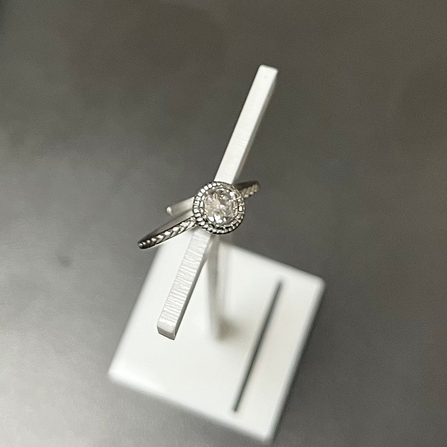 Single Drill Texture Open Ring - SOMIY